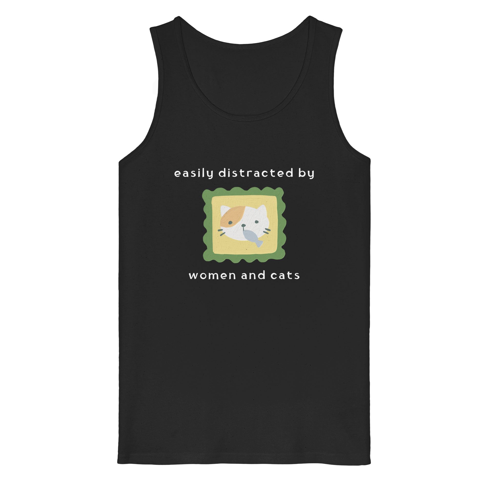 Easily Distracted by Women and Cats - Organic Tank Top
