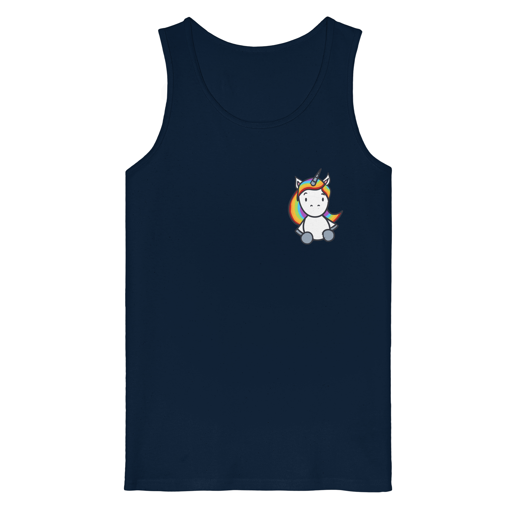 Schwarz Weiß wird Regenbogen Farben Backprint (dunkel) - Organic Tank Top