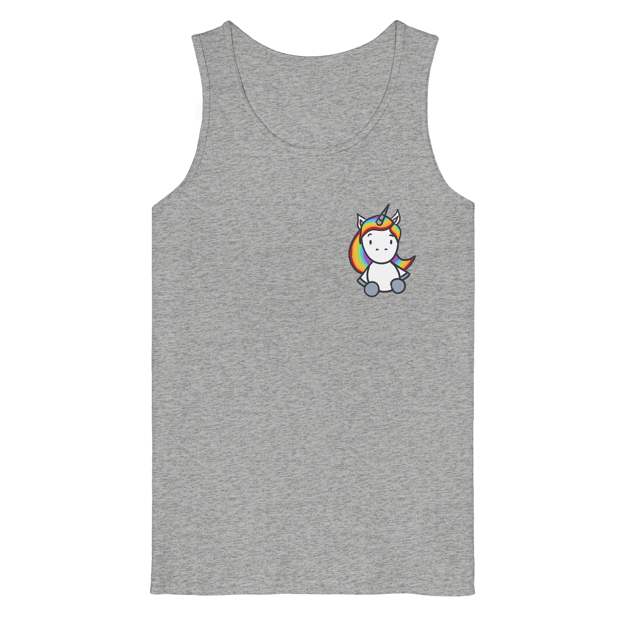 Schwarz Weiß wird Regenbogen Farben Backprint (hell) - Organic Tank Top