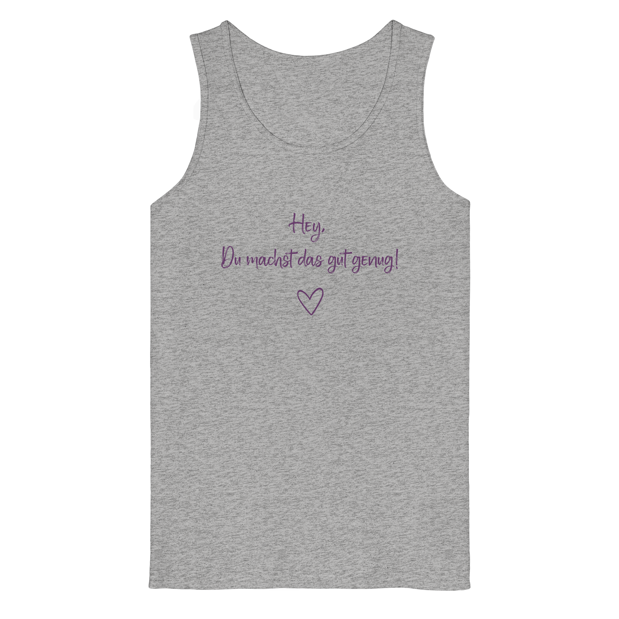 Hey, Du machst das gut genug! "Lila Herz Edition" - Organic Tank Top