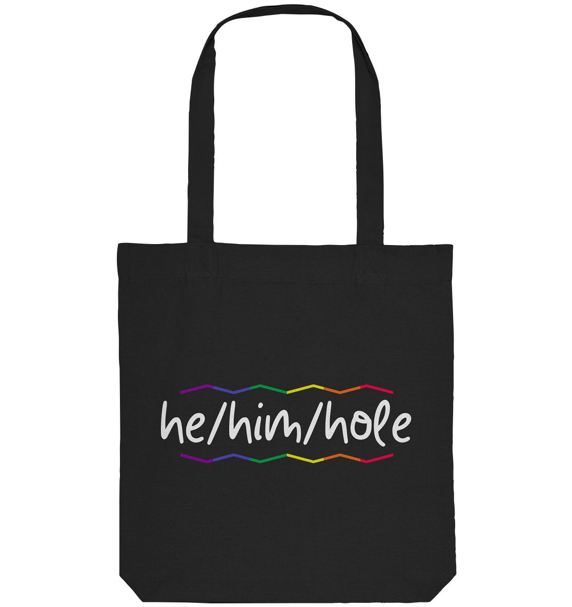he/him/hole "Pride Waves Edition" - Organic Tote-Bag