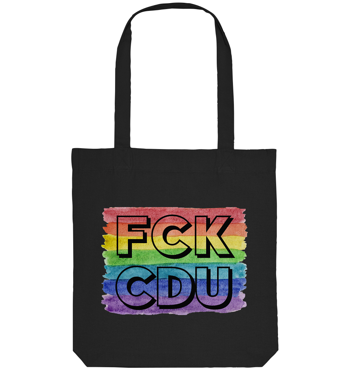 FCK CDU "Rainbow Resistance Edition" - Organic Tote-Bag