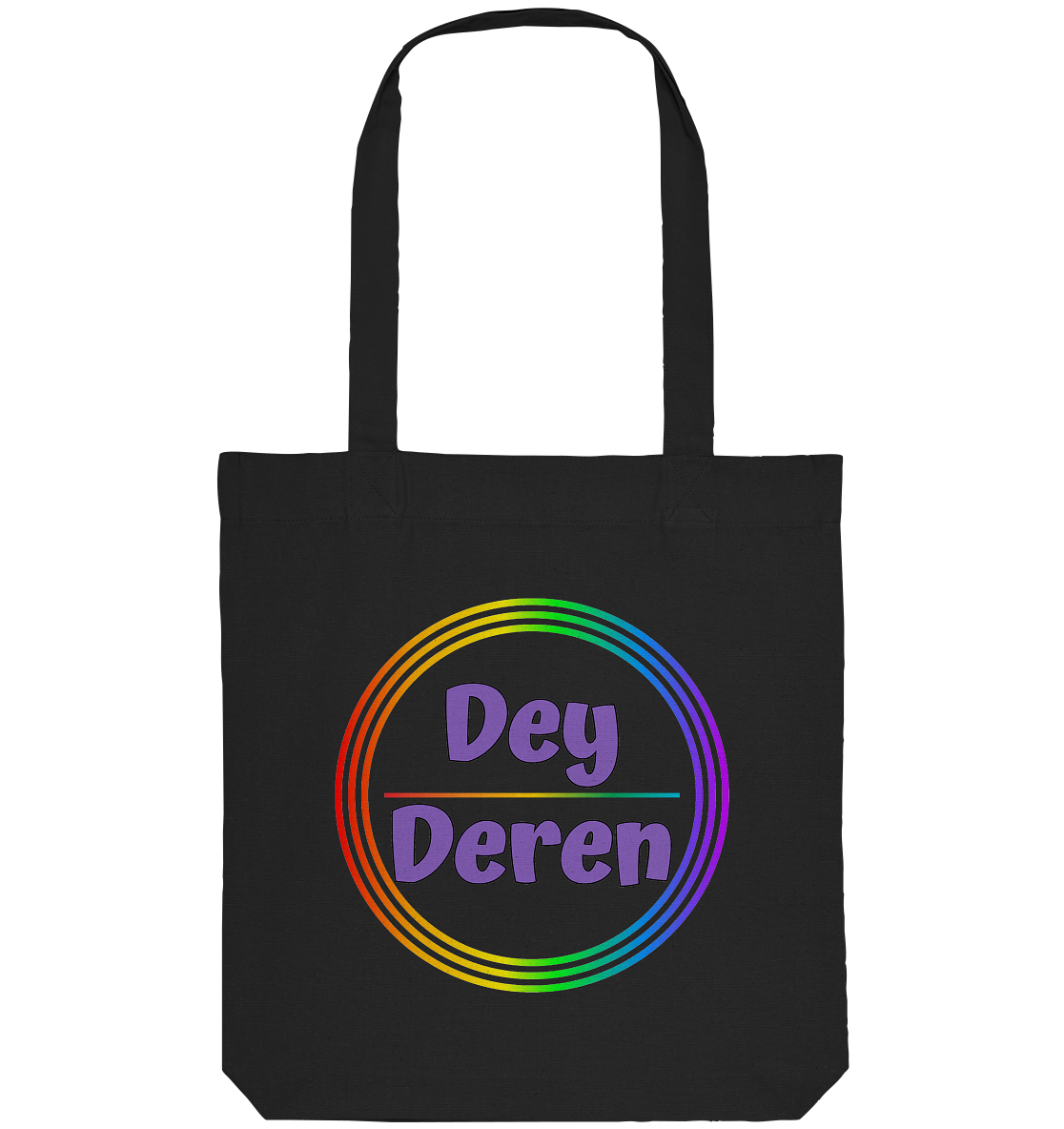 Dey/Deren Pronomen Regenbogenkreis - Organic Tote-Bag