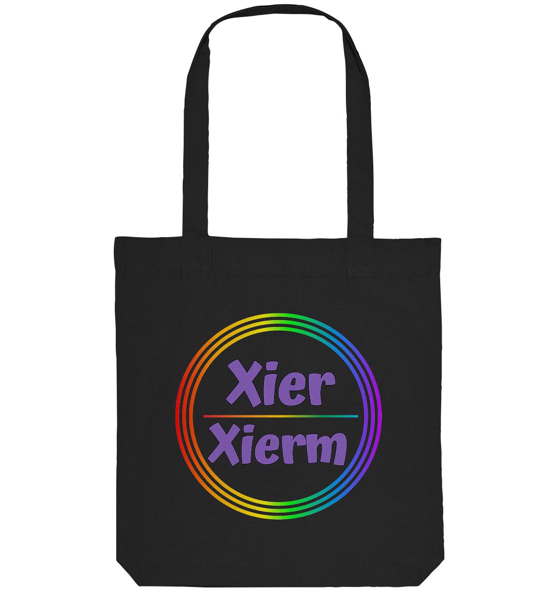 Xier/Xiem Pronomen Regenbogenkreis - Organic Tote-Bag