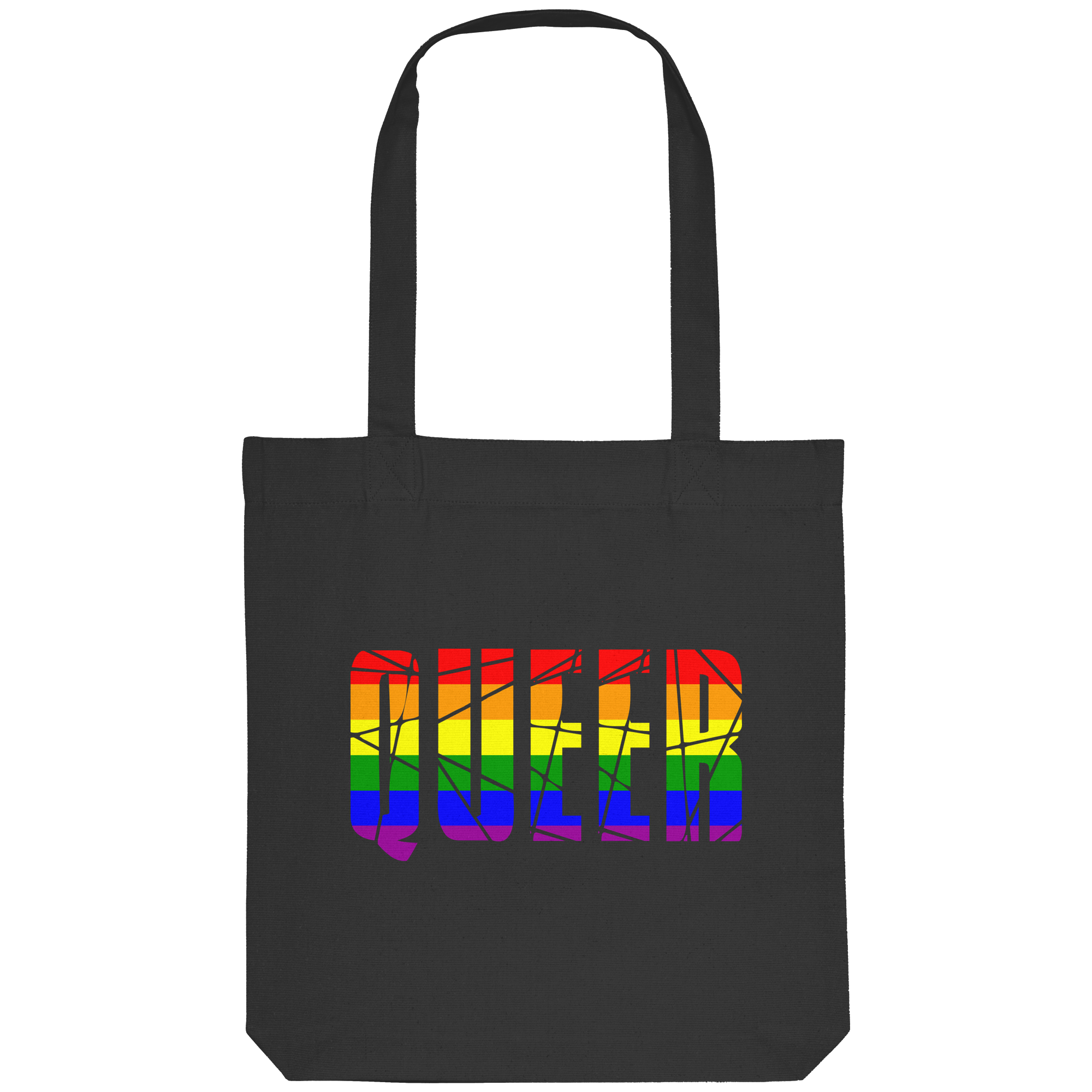 QUEER in Regenbogen Farben - Organic Tote-Bag