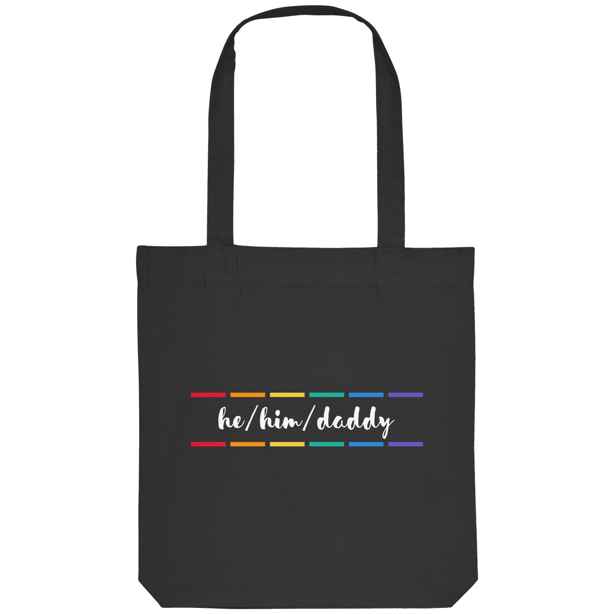 he/him/daddy "Pride Stripes Edition" - Organic Tote-Bag