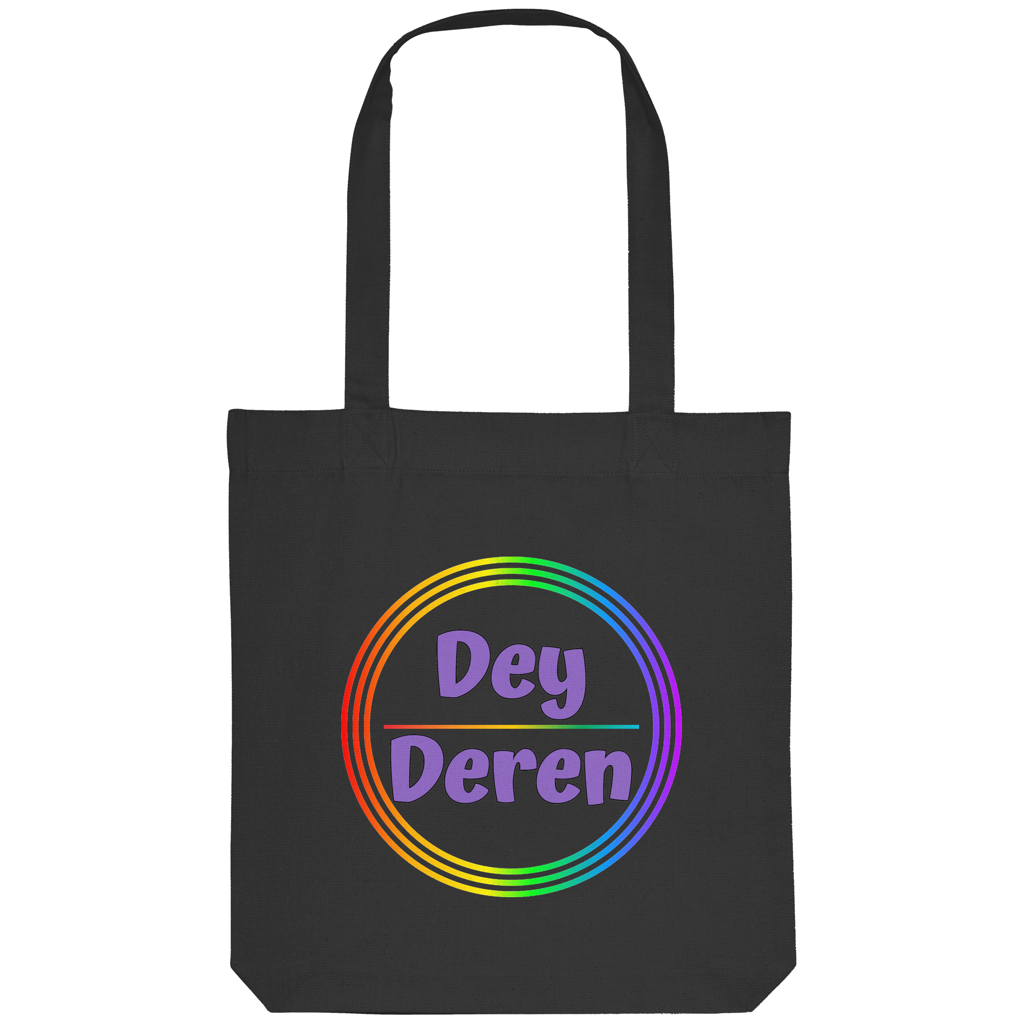 Dey/Deren Pronomen Regenbogenkreis - Organic Tote-Bag