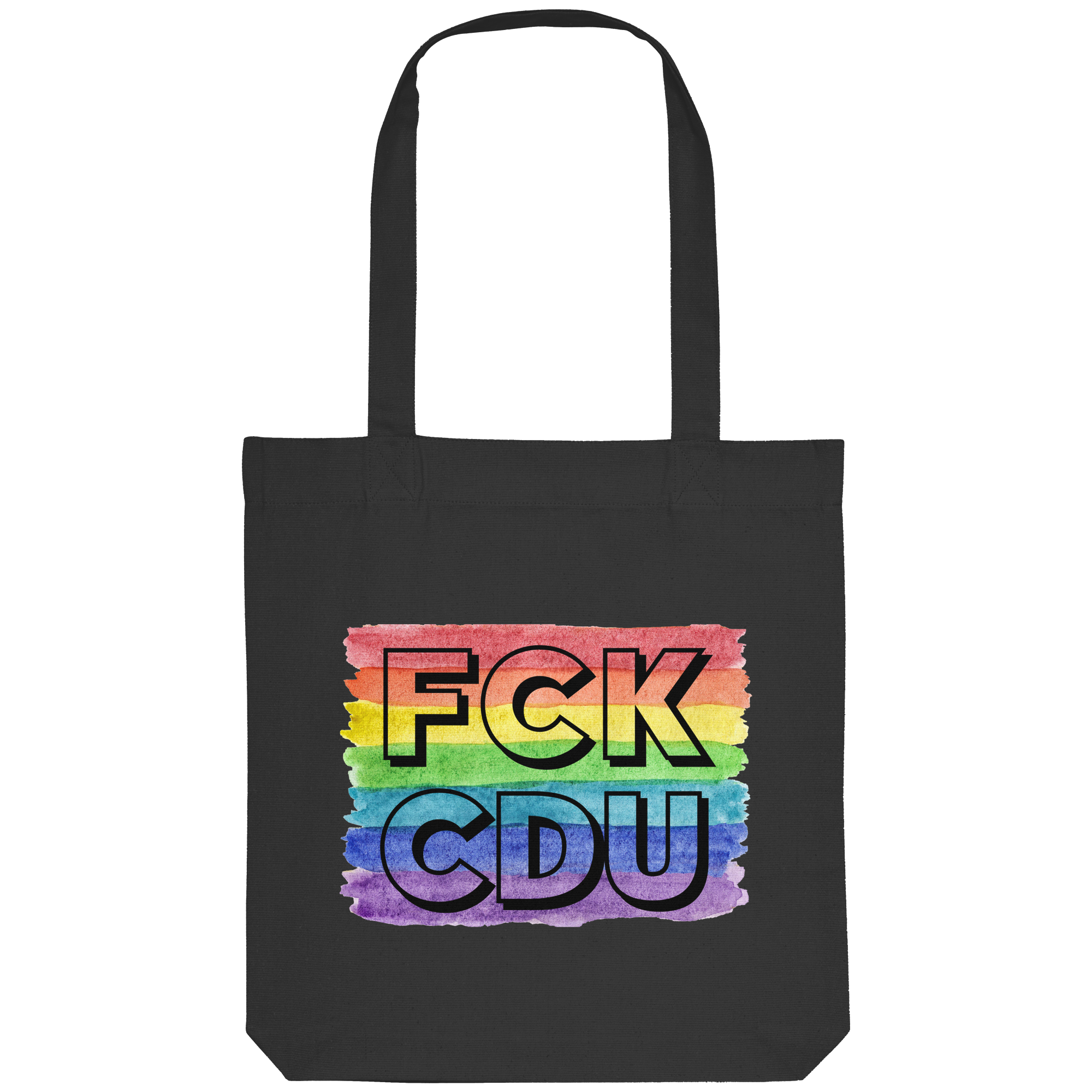 FCK CDU "Rainbow Resistance Edition" - Organic Tote-Bag