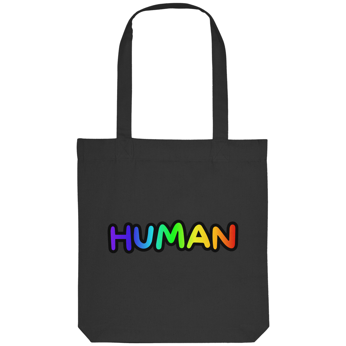 HUMAN in Regenbogen Farben "Bubble Edition" - Organic Tote-Bag