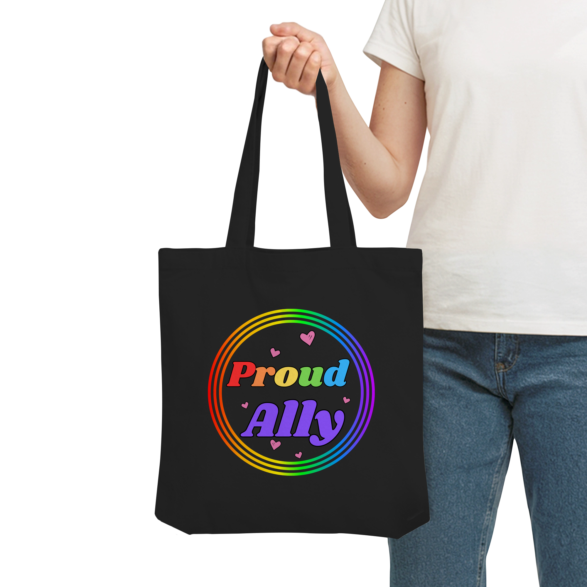 Proud Ally Regenbogenkreis - Organic Tote-Bag