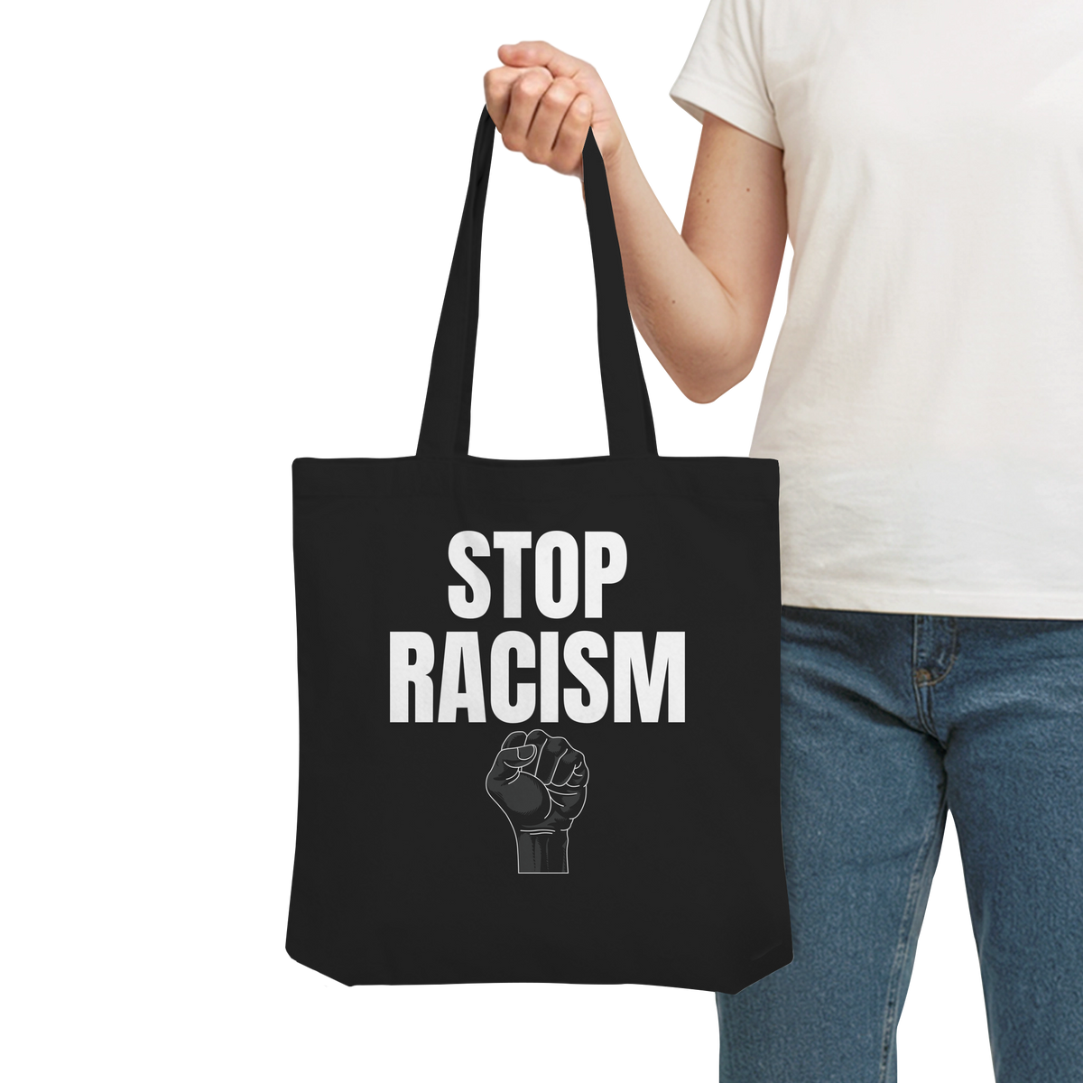 Stop Racism "Raised Fist Edition" - Organic Tote-Bag