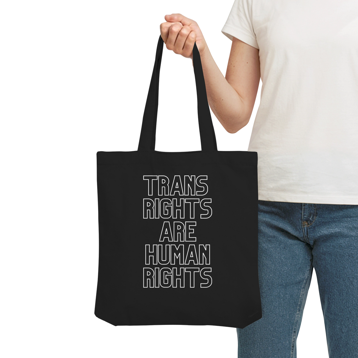 Trans Rights are Human Rights "Statement Edition" - Organic Tote-Bag