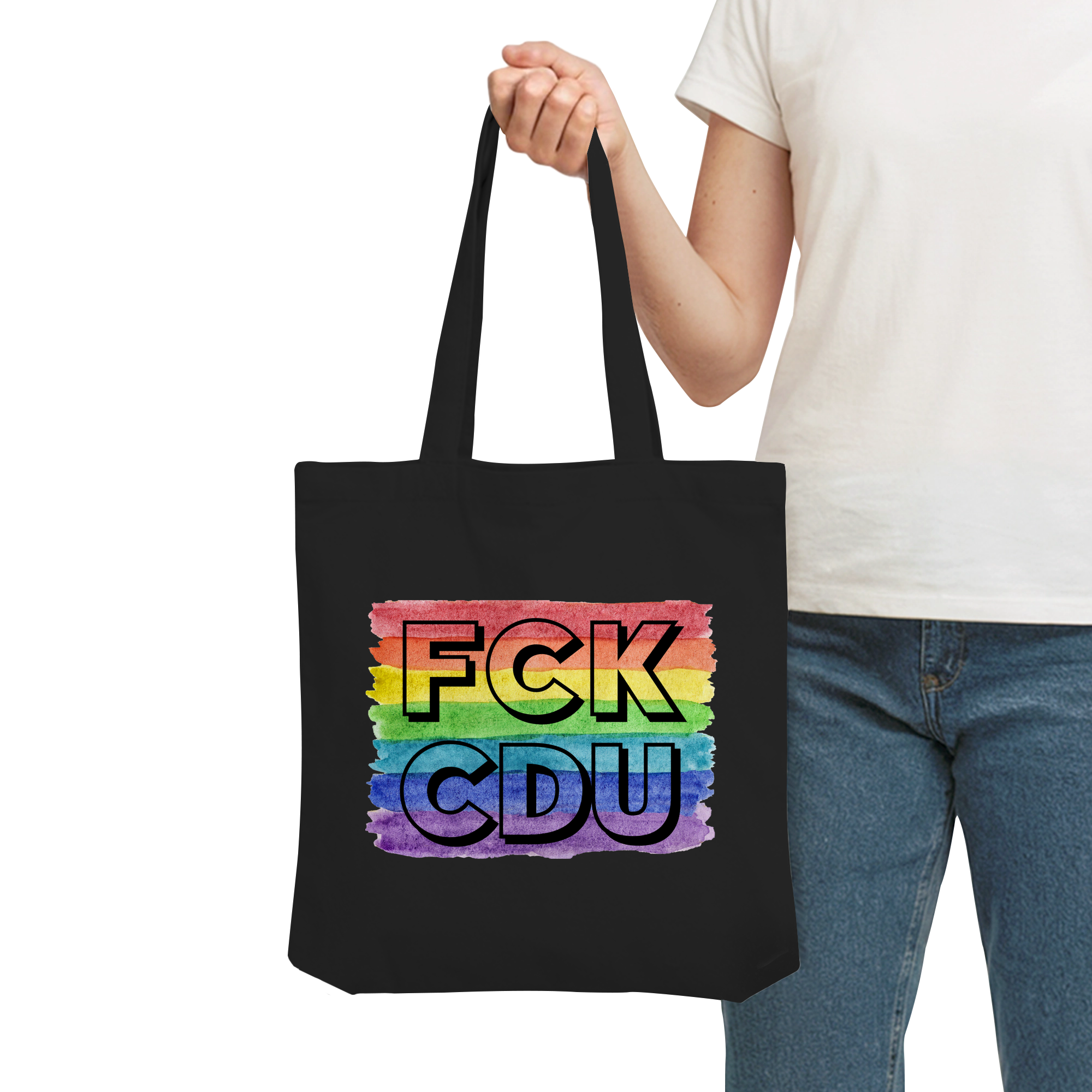 FCK CDU "Rainbow Resistance Edition" - Organic Tote-Bag