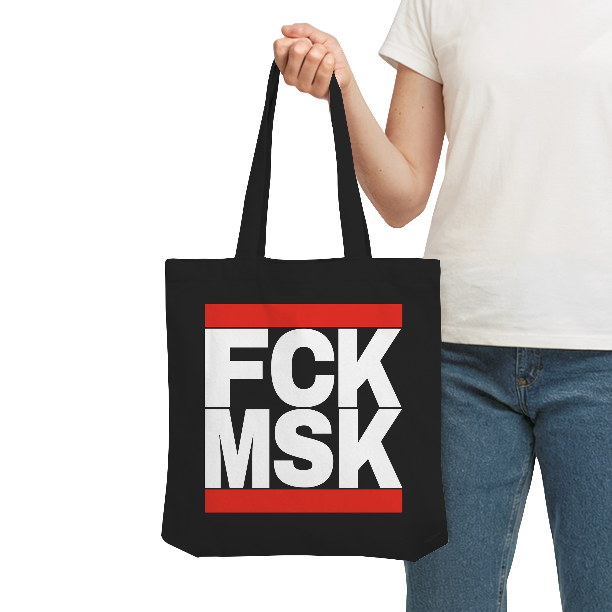 FCK MSK (weiße Schrift) - Organic Tote-Bag
