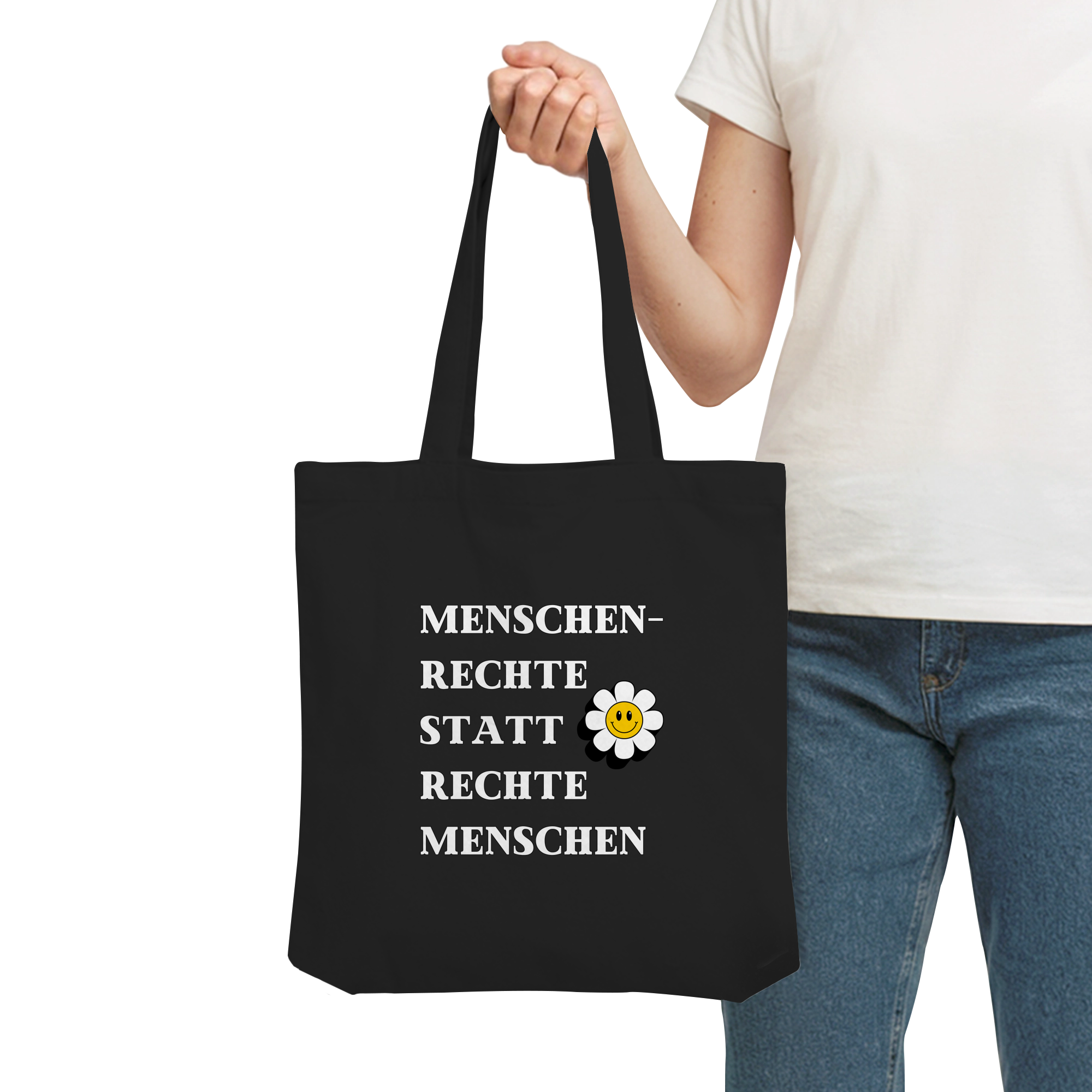 Menschenrechte statt rechte Menschen - Organic Tote-Bag