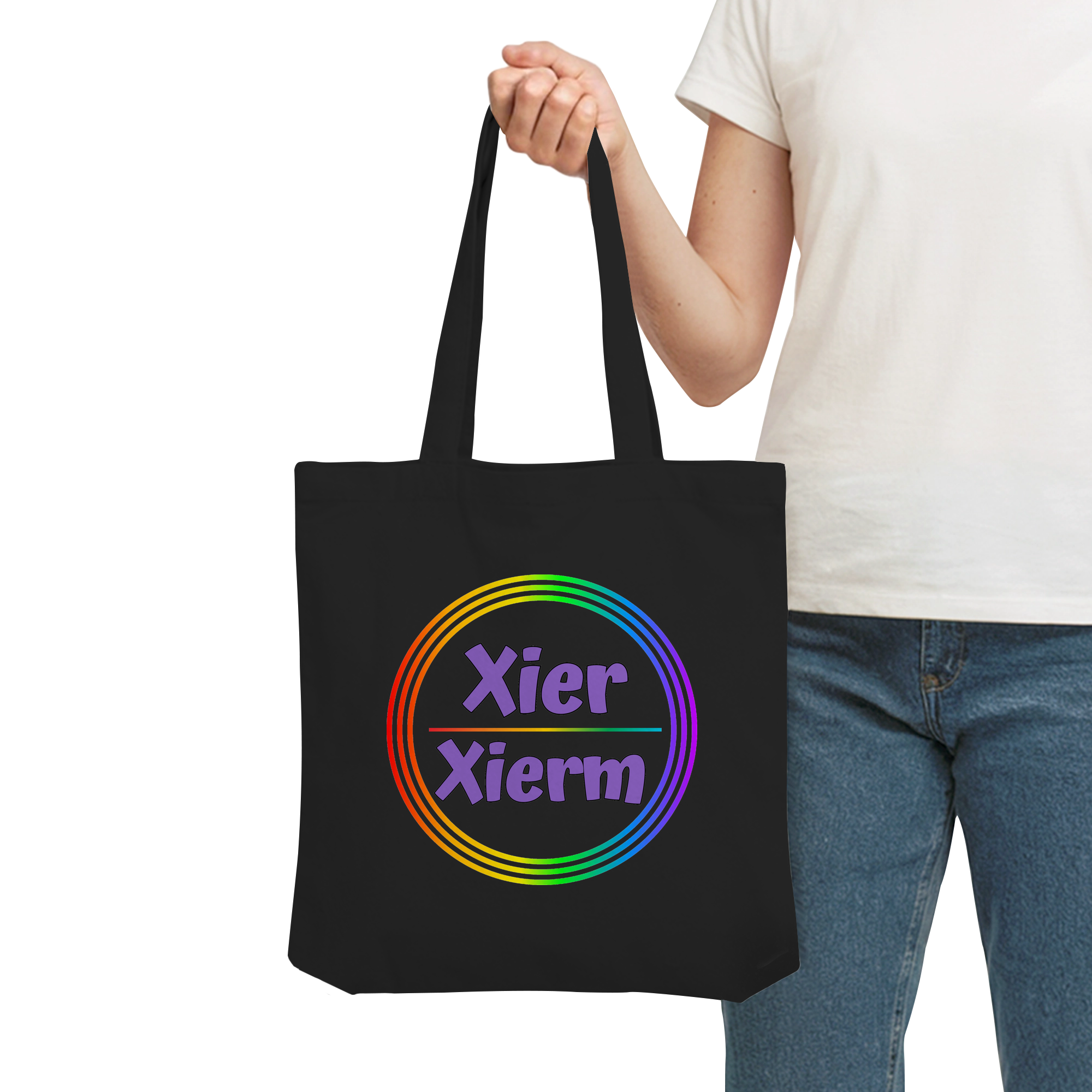 Xier/Xiem Pronomen Regenbogenkreis - Organic Tote-Bag