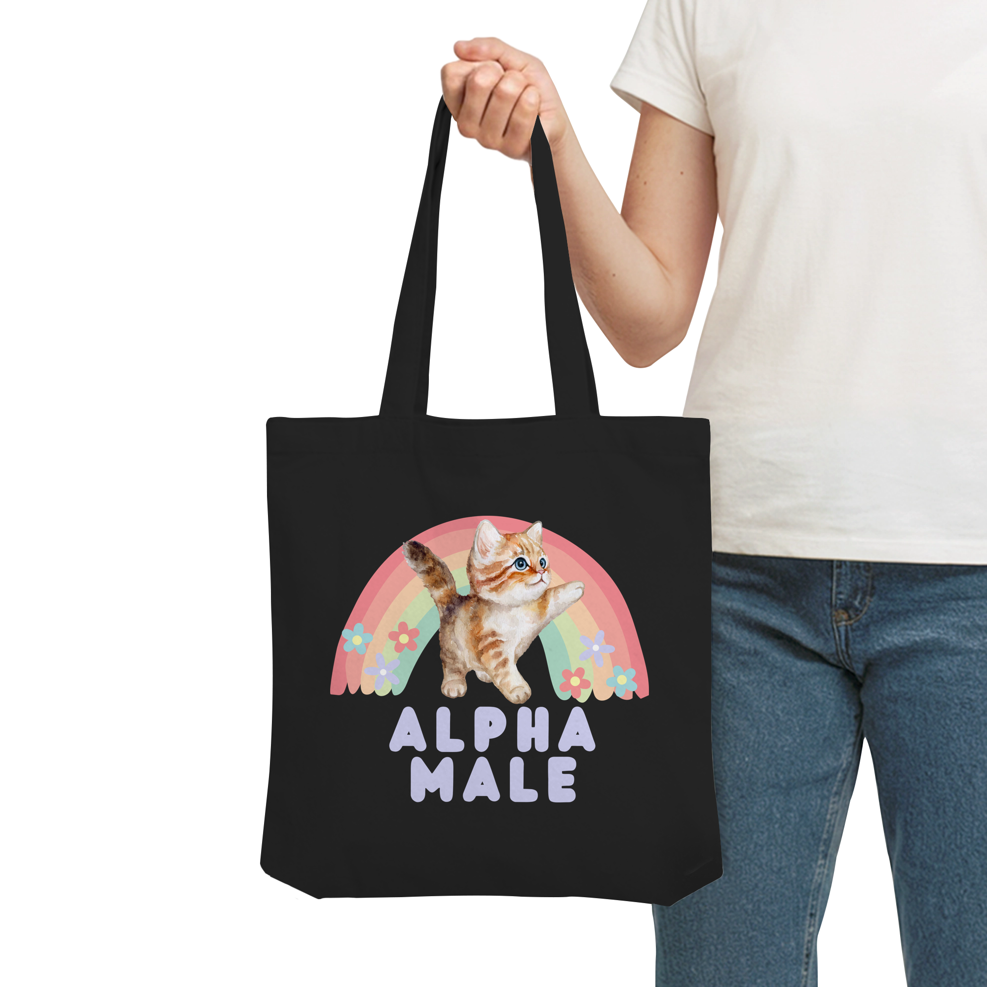 Alpha Male "Rainbow Roar Edition" - Organic Tote-Bag
