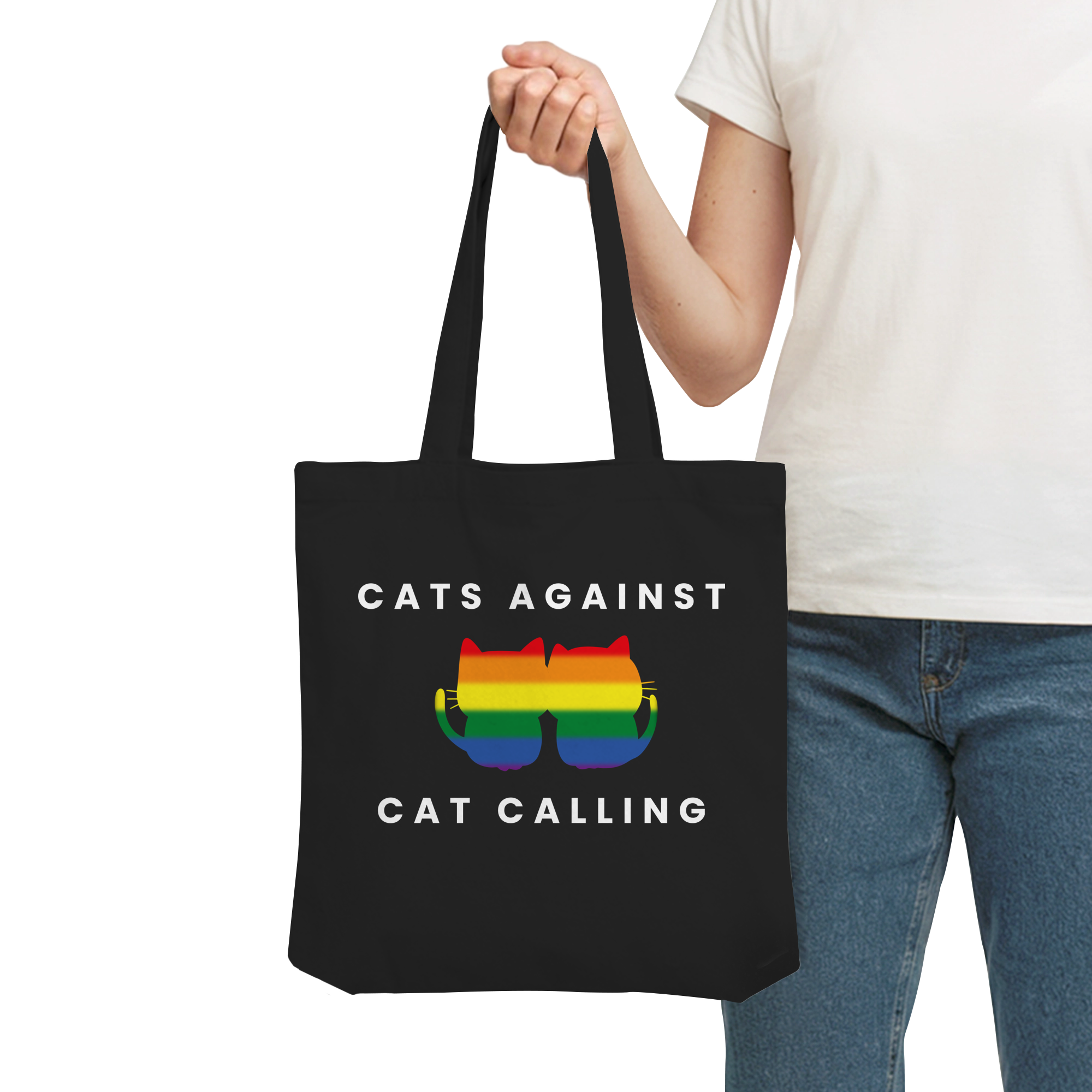 Cats Against Catcalling "Rainbow Edition" - Organic Tote-Bag