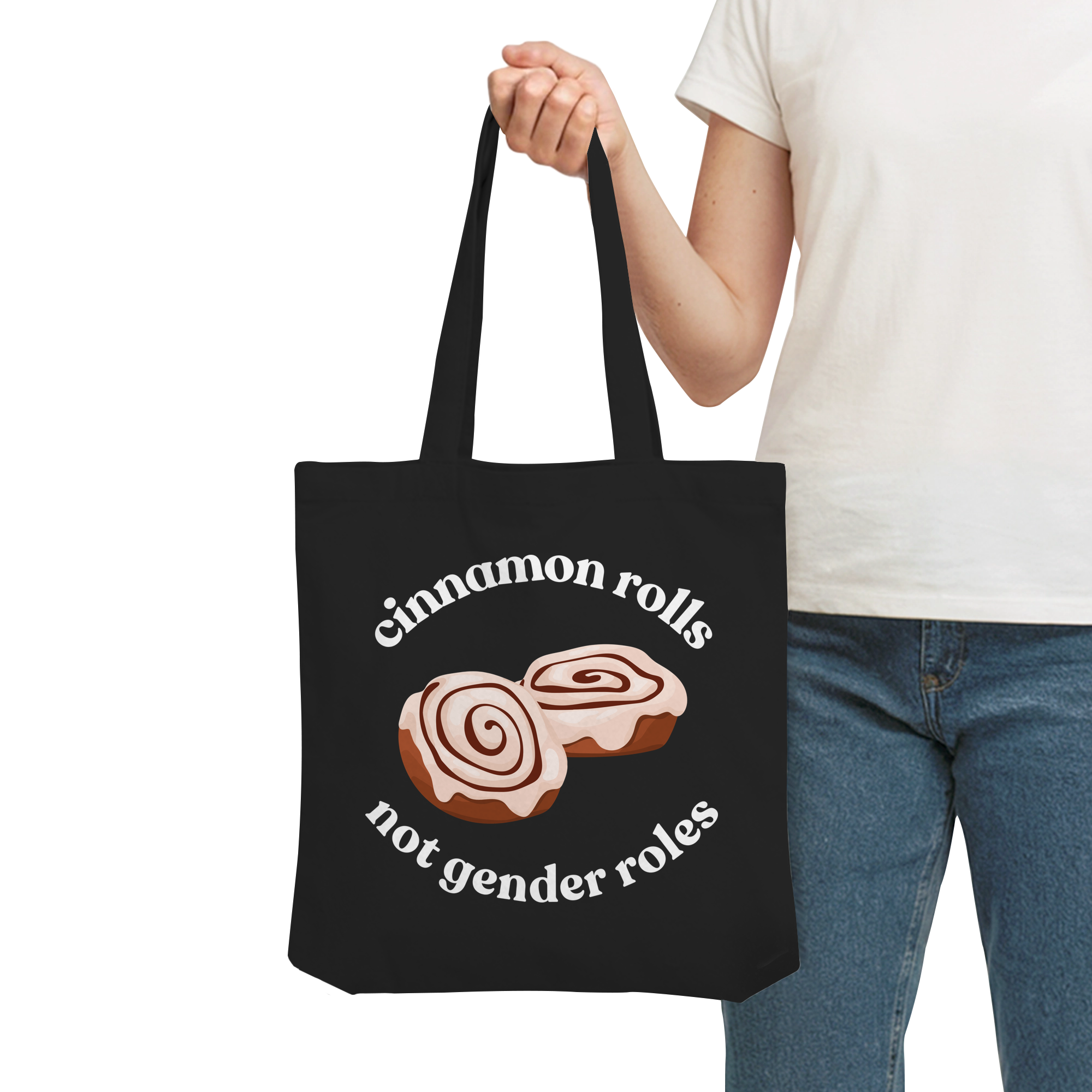 Cinnamon Rolls not Gender Roles - Organic Tote-Bag