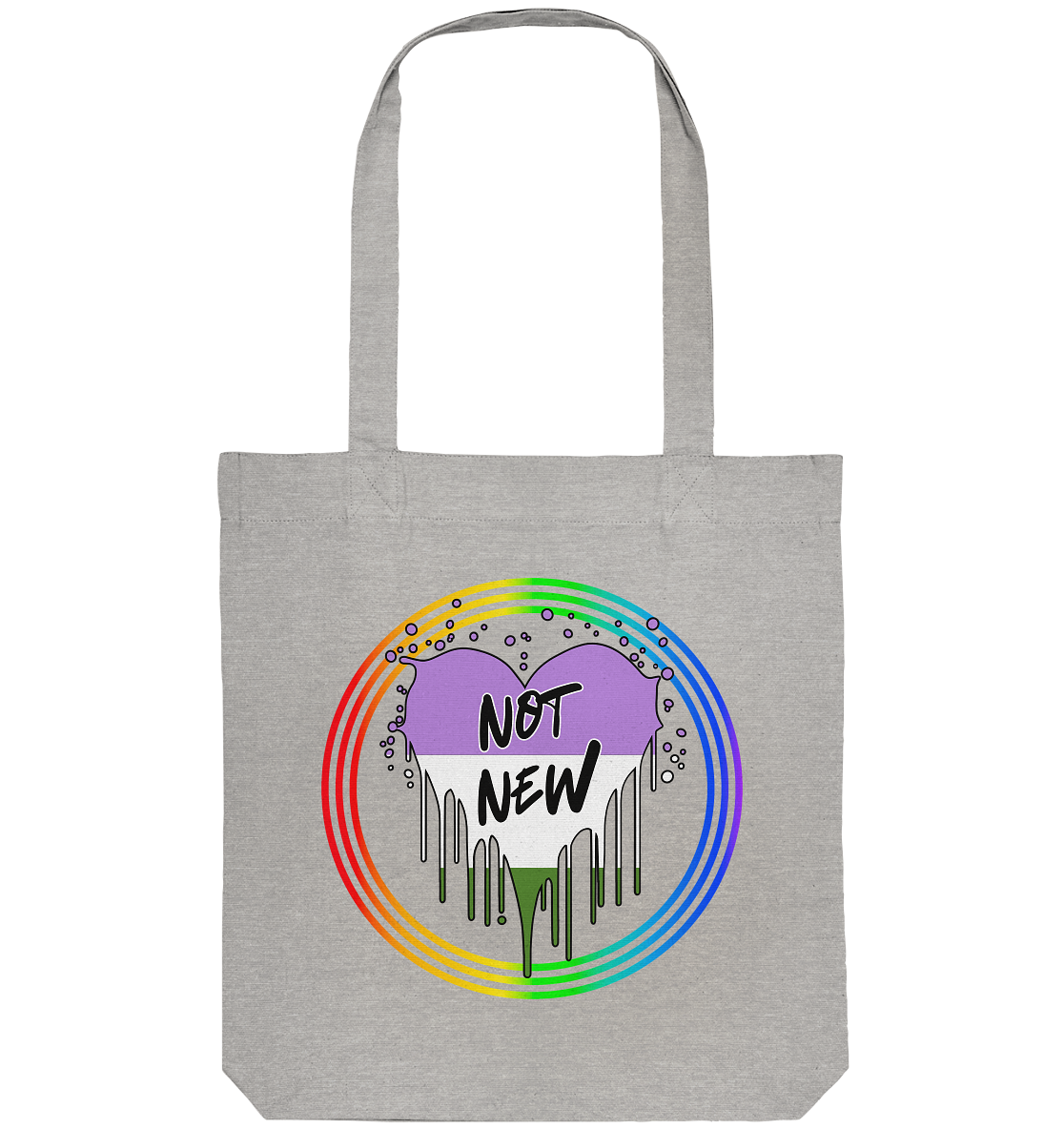 Genderqueer Not New "Regenbogenkreis Edition" - Organic Tote-Bag