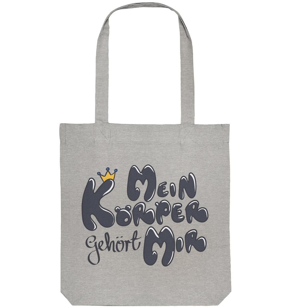 Mein Körper gehört mir "Schwarze Edition" Backprint - Organic Tote-Bag