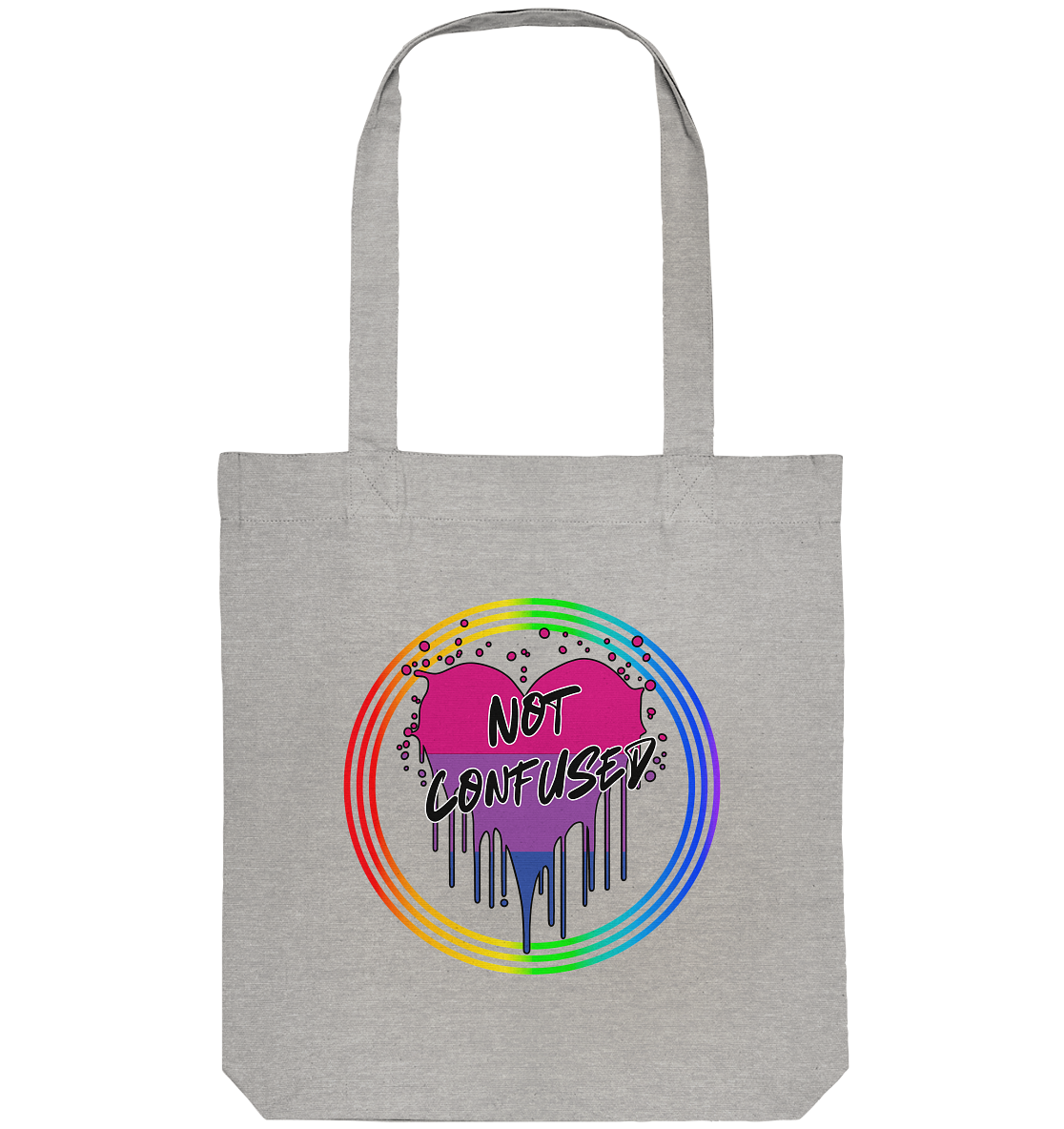 Bisexual Not Confused "Regenbogenkreis Edition" - Organic Tote-Bag