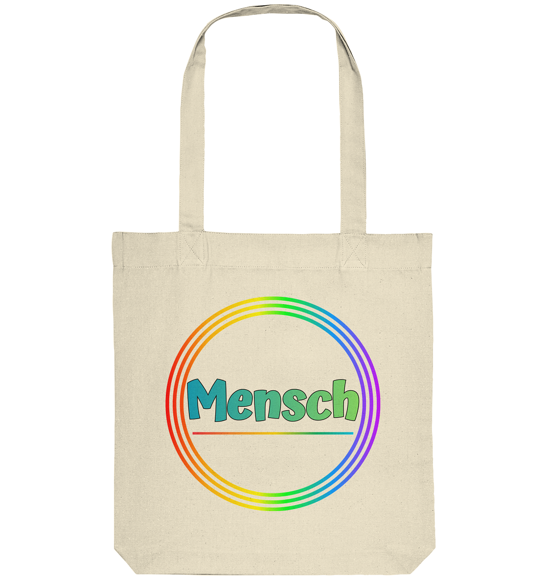 Mensch Pronomen Regenbogenkreis - Organic Tote-Bag