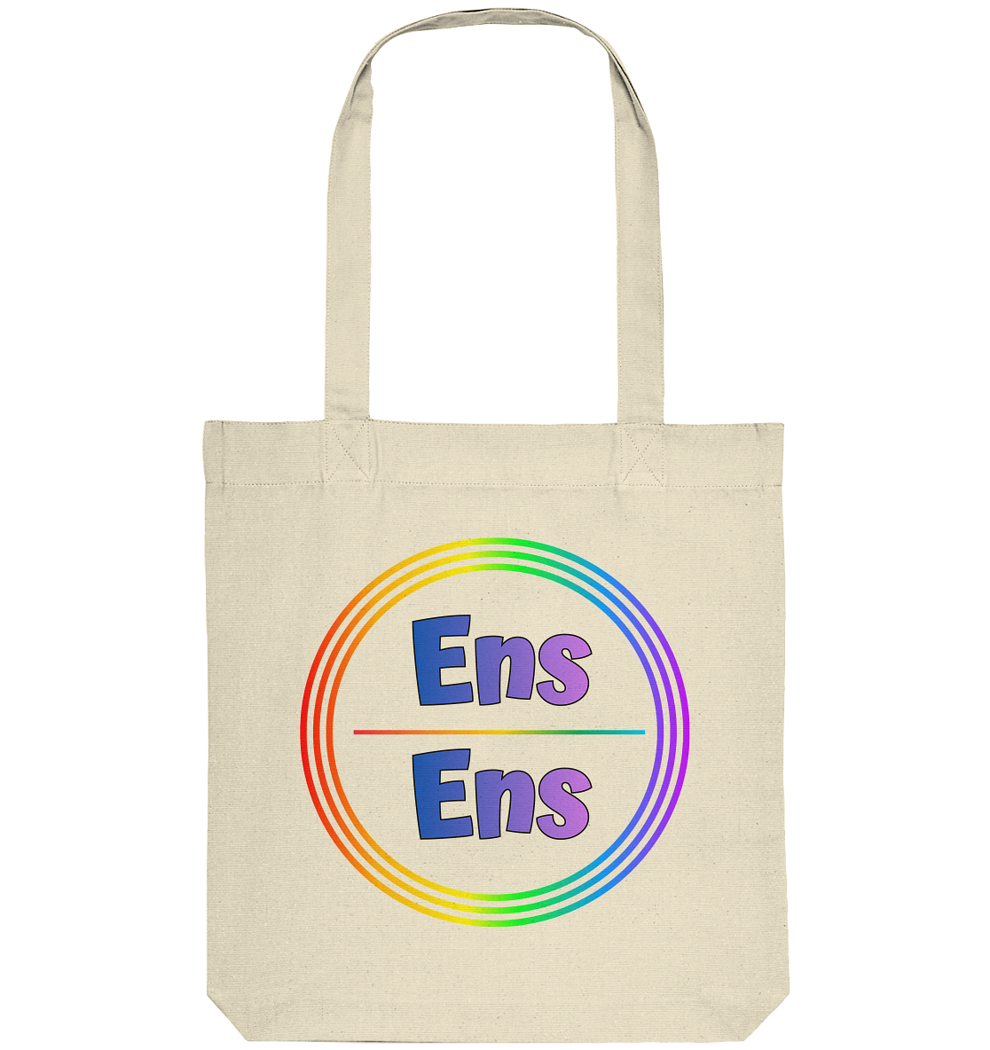 Ens/Ens Pronomen Regenbogenkreis - Organic Tote-Bag