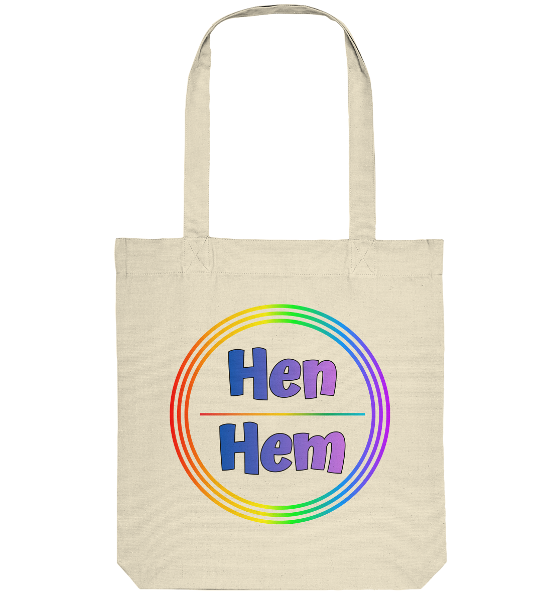 Hen/Hem Pronomen Regenbogenkreis - Organic Tote-Bag