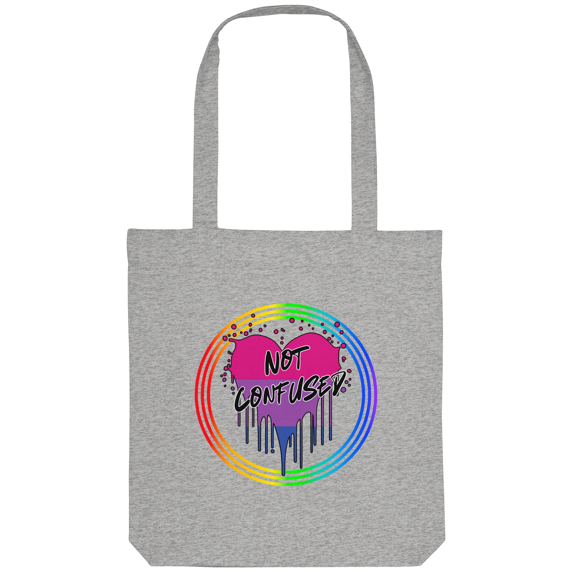Bisexual Not Confused "Regenbogenkreis Edition" - Organic Tote-Bag