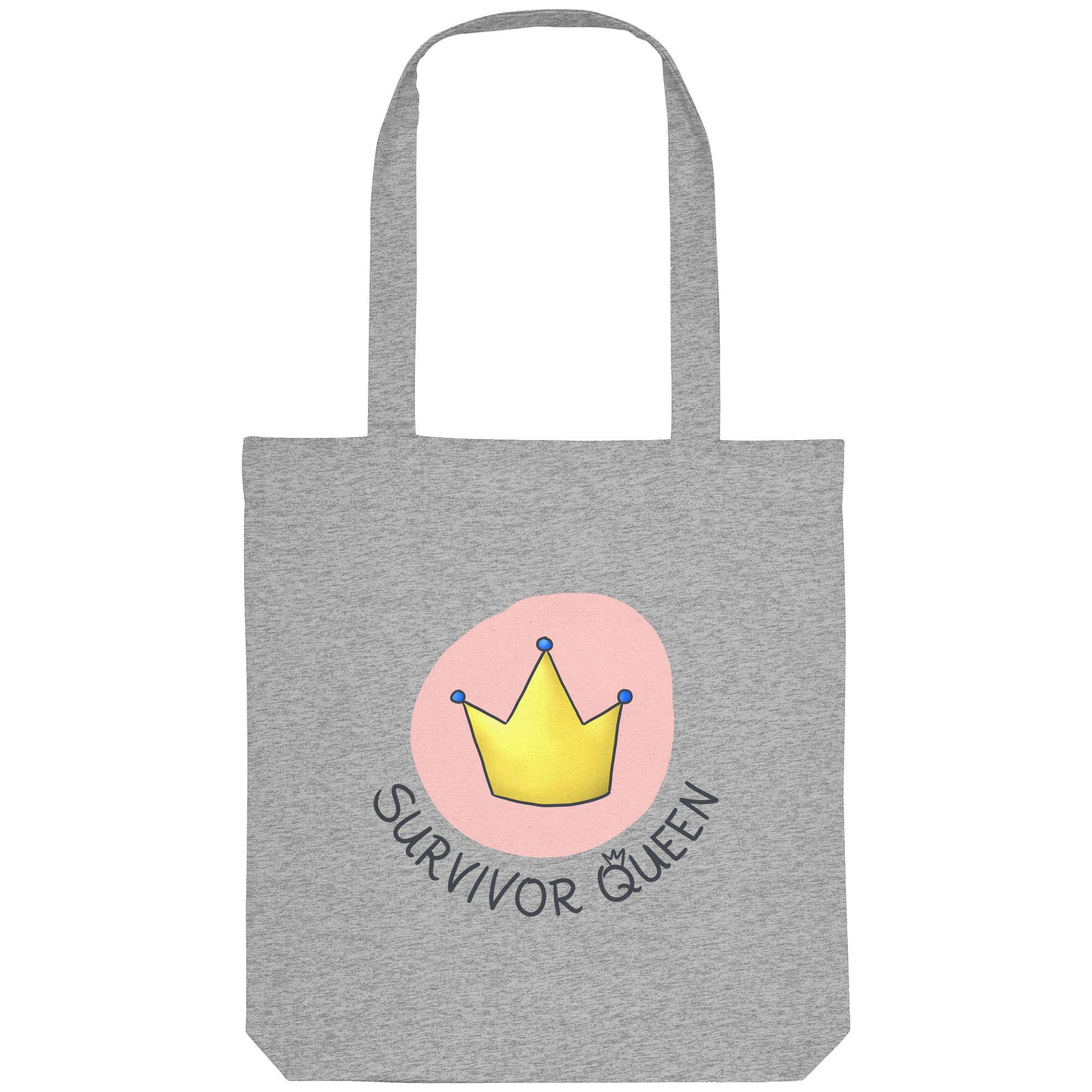Survivor Queens Logo "Schriftzug Edition" (hell) - Organic Tote-Bag