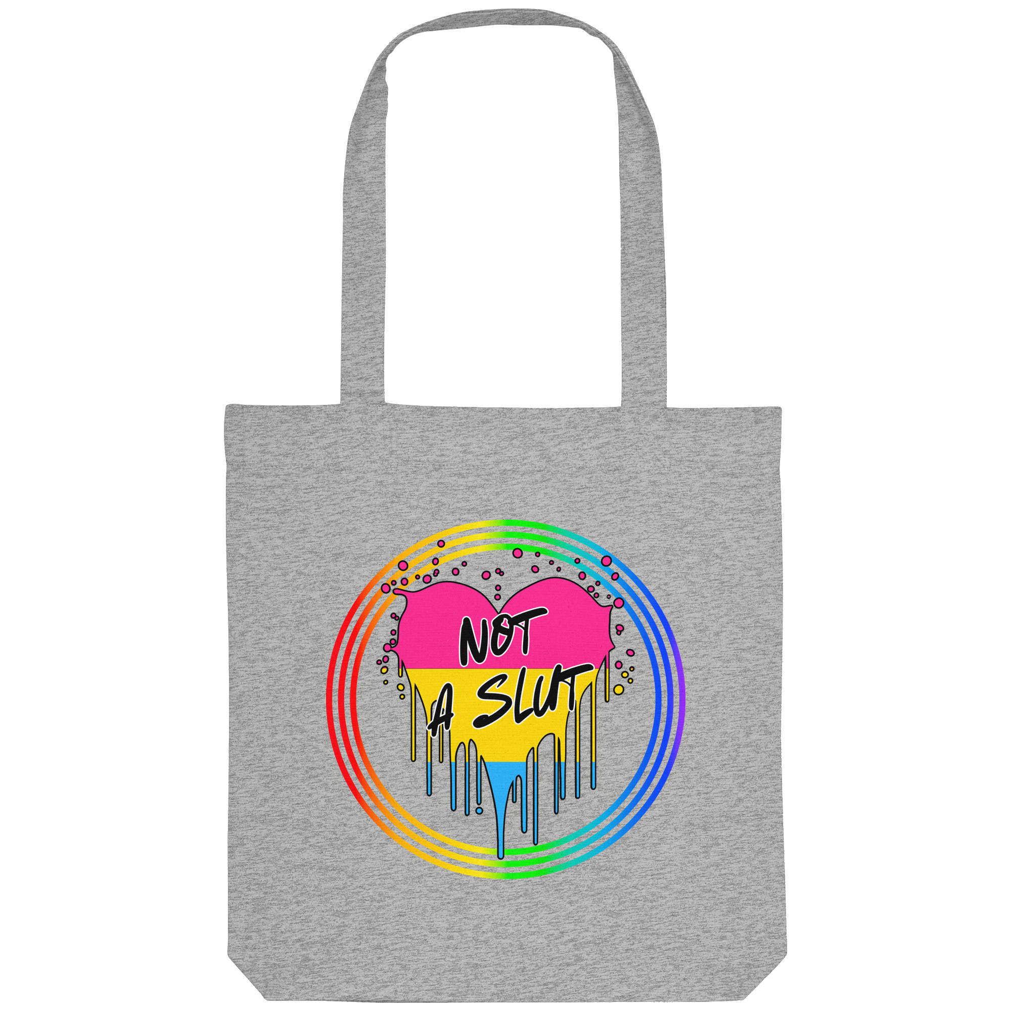Pansexual Not a Slut "Regenbogenkreis Edition" - Organic Tote-Bag
