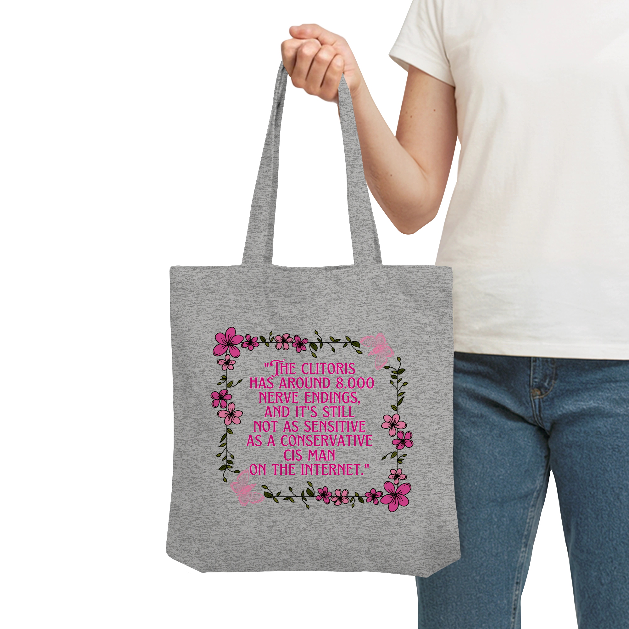 The Clitoris has around 8.000 Nerve Endings - Organic Tote-Bag