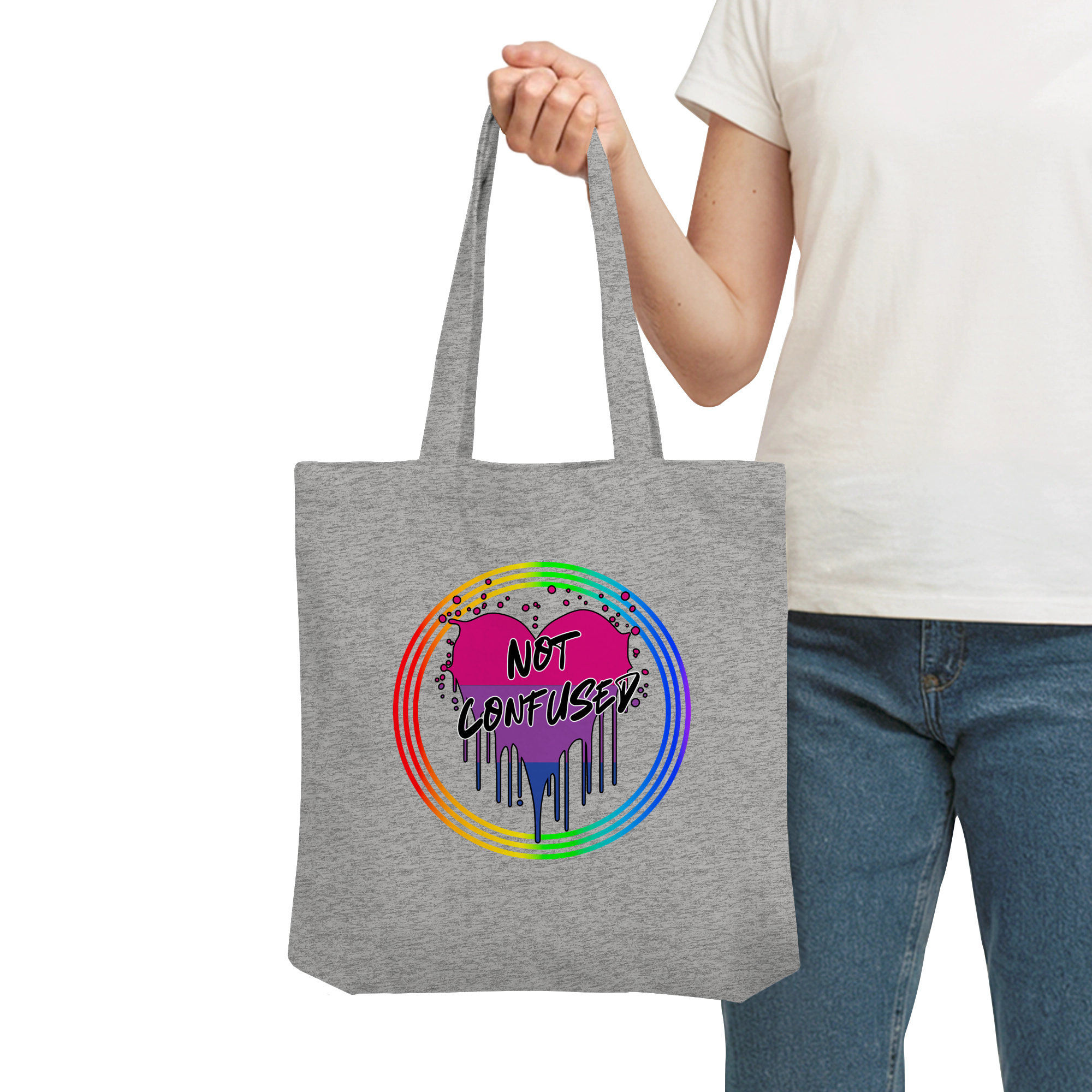Bisexual Not Confused "Regenbogenkreis Edition" - Organic Tote-Bag