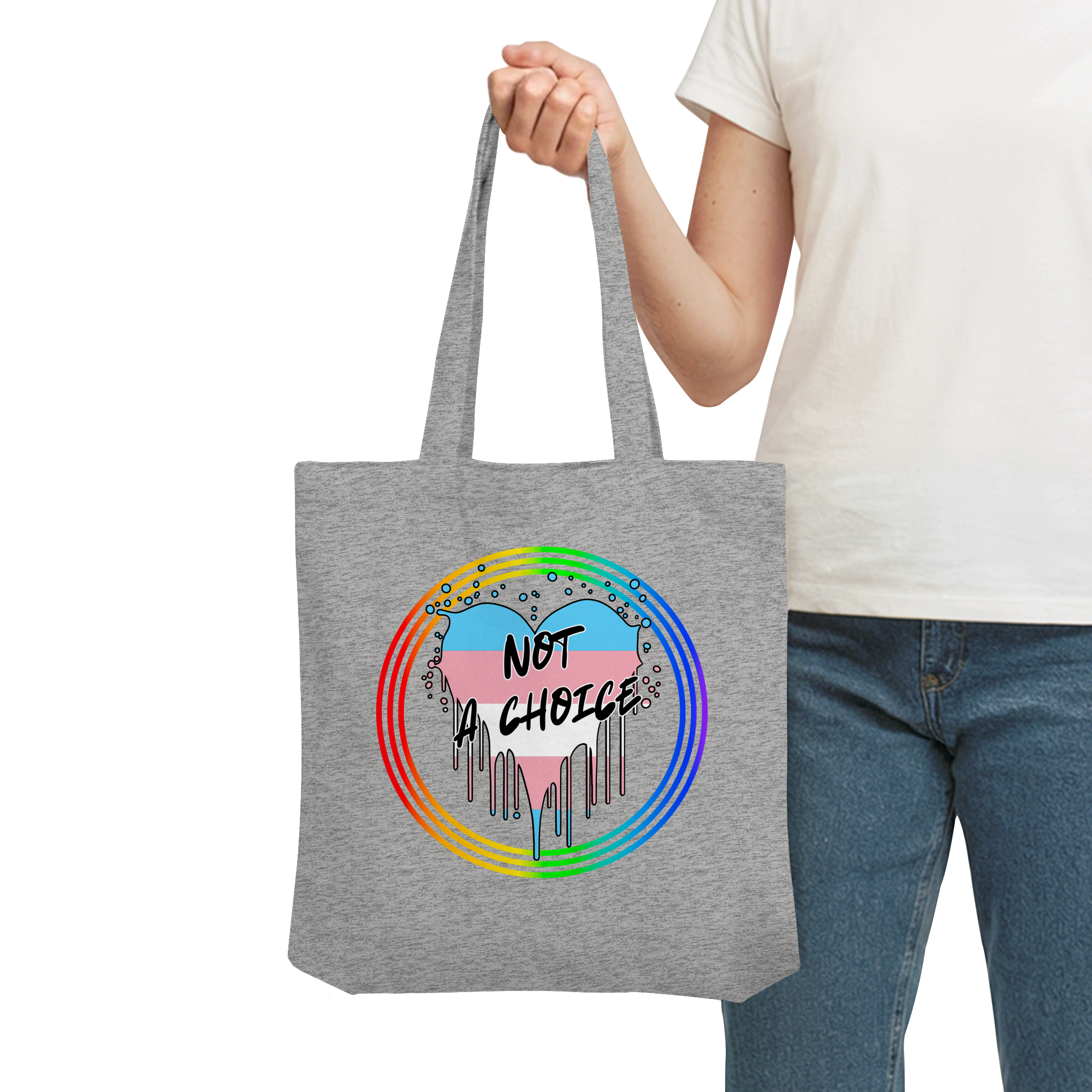 Trans Not a Choice "Regenbogenkreis Edition" - Organic Tote-Bag