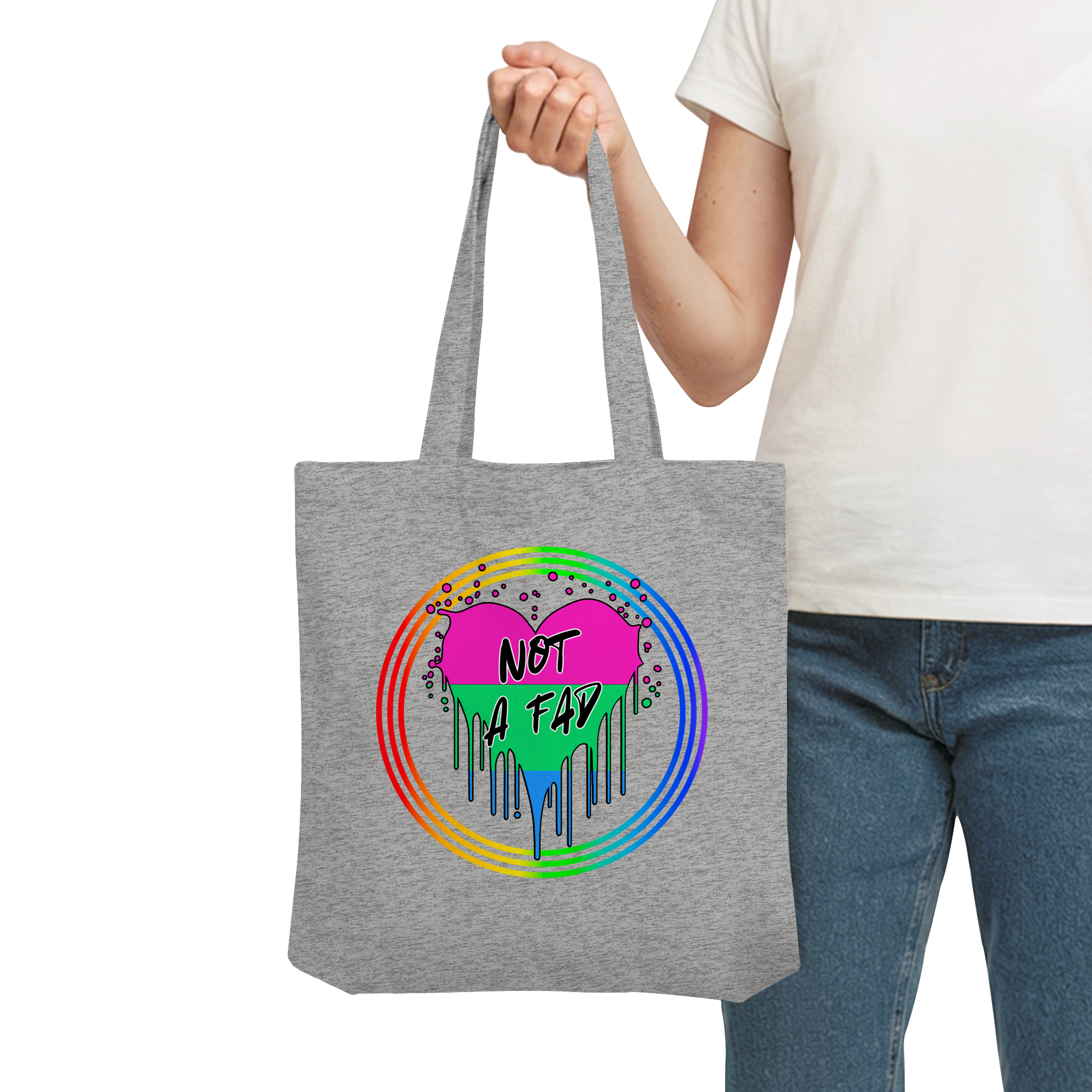 Polysexual Not a Fad "Regenbogenkreis Edition" - Organic Tote-Bag