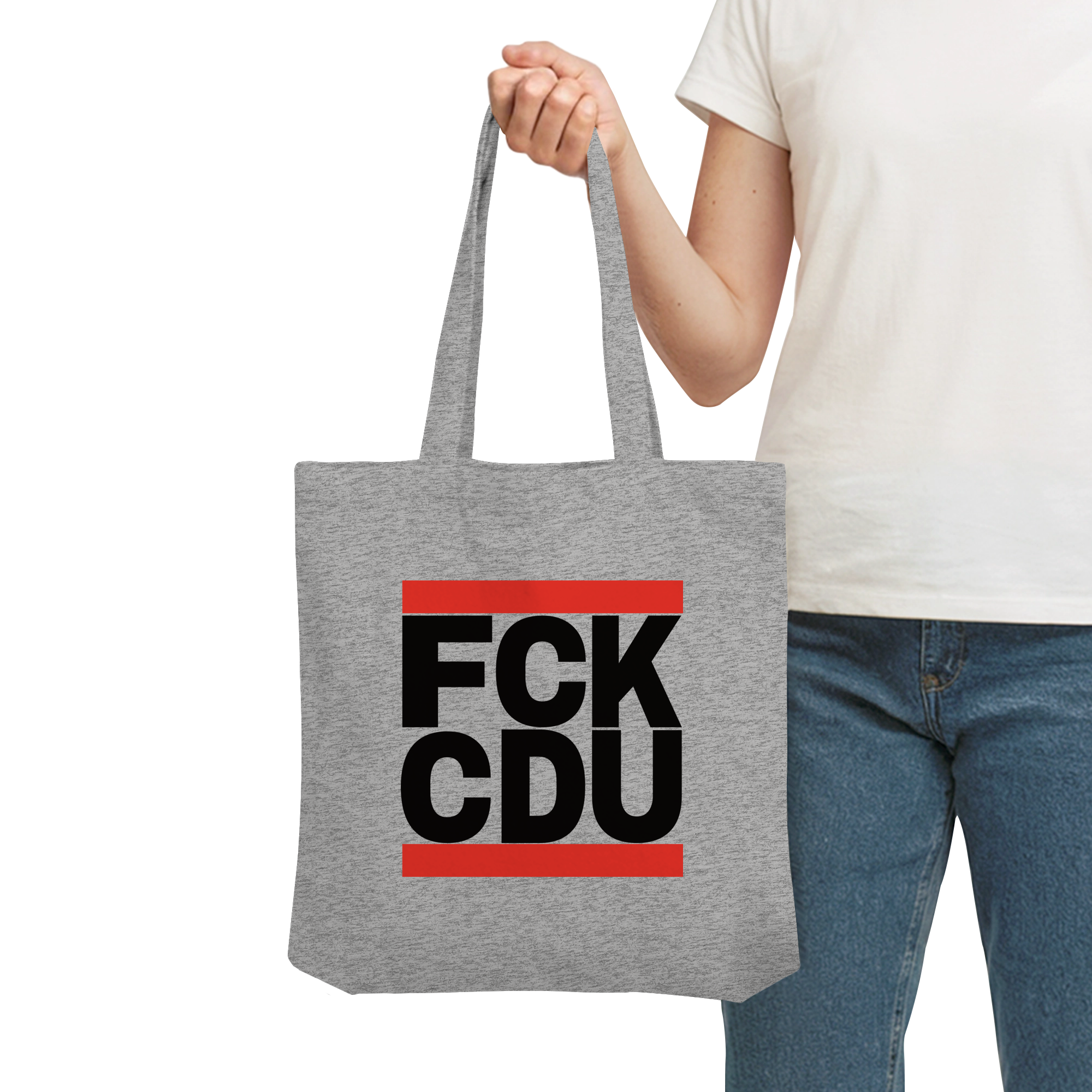 FCK CDU (schwarze Schrift) - Organic Tote-Bag
