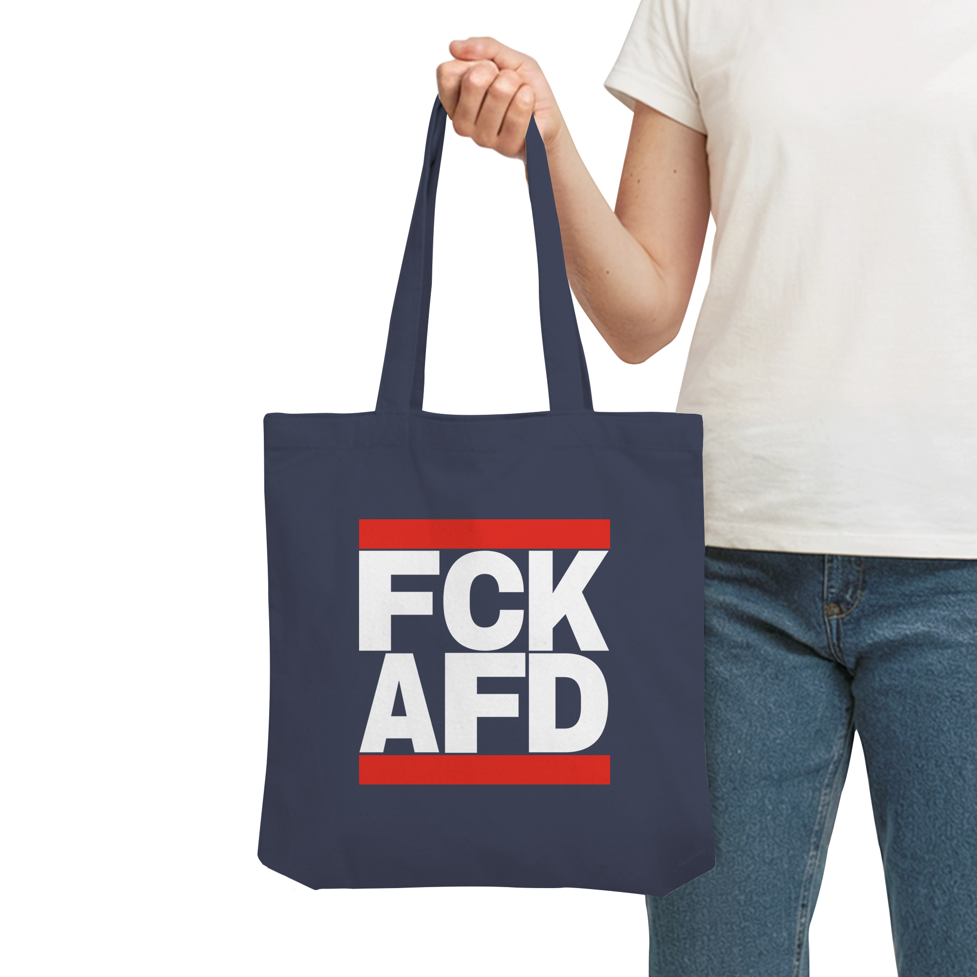 FCK AFD (weiße Schrift) - Organic Tote-Bag