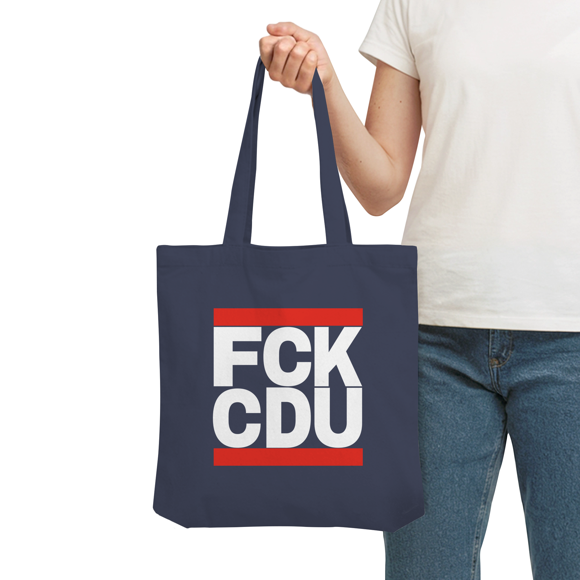 FCK CDU (weiße Schrift) - Organic Tote-Bag