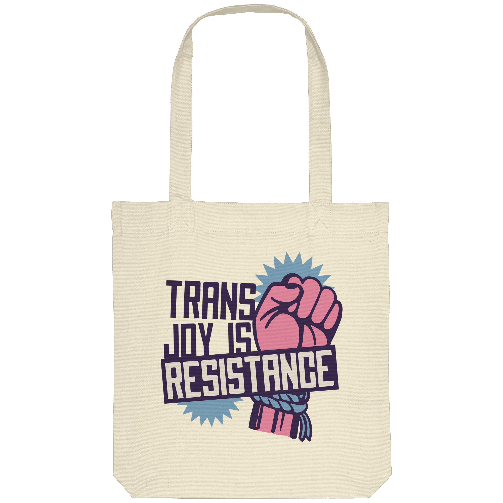 Trans Joy Is Resistance "Raised Fist Edition" - Organic Tote-Bag