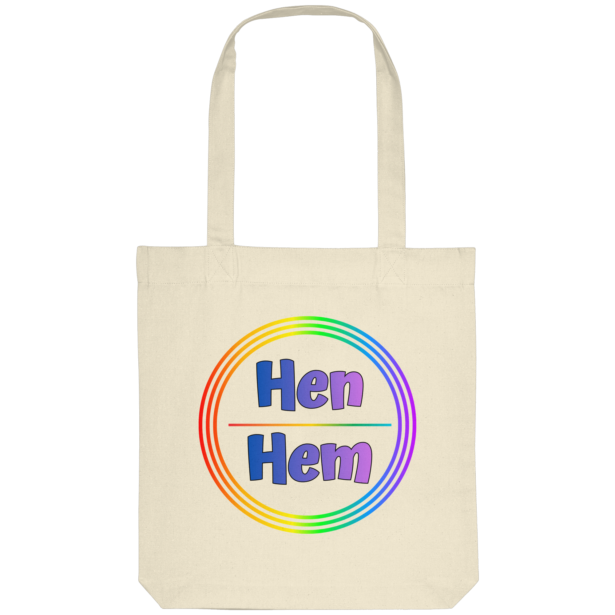 Hen/Hem Pronomen Regenbogenkreis - Organic Tote-Bag