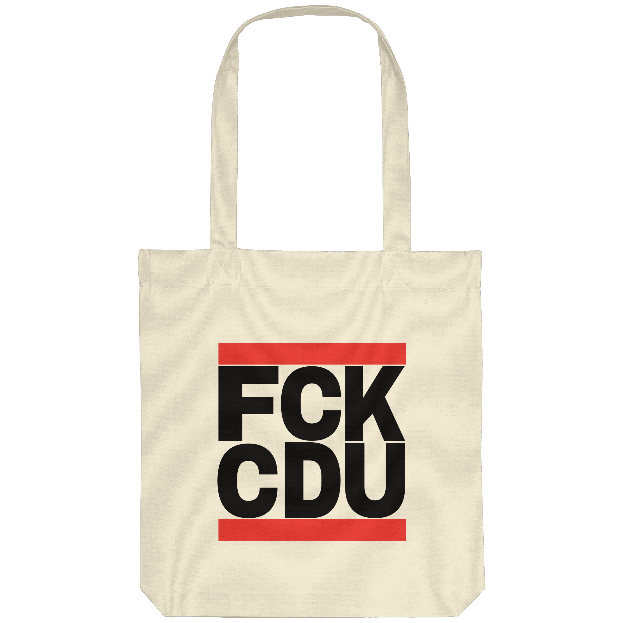 FCK CDU (schwarze Schrift) - Organic Tote-Bag
