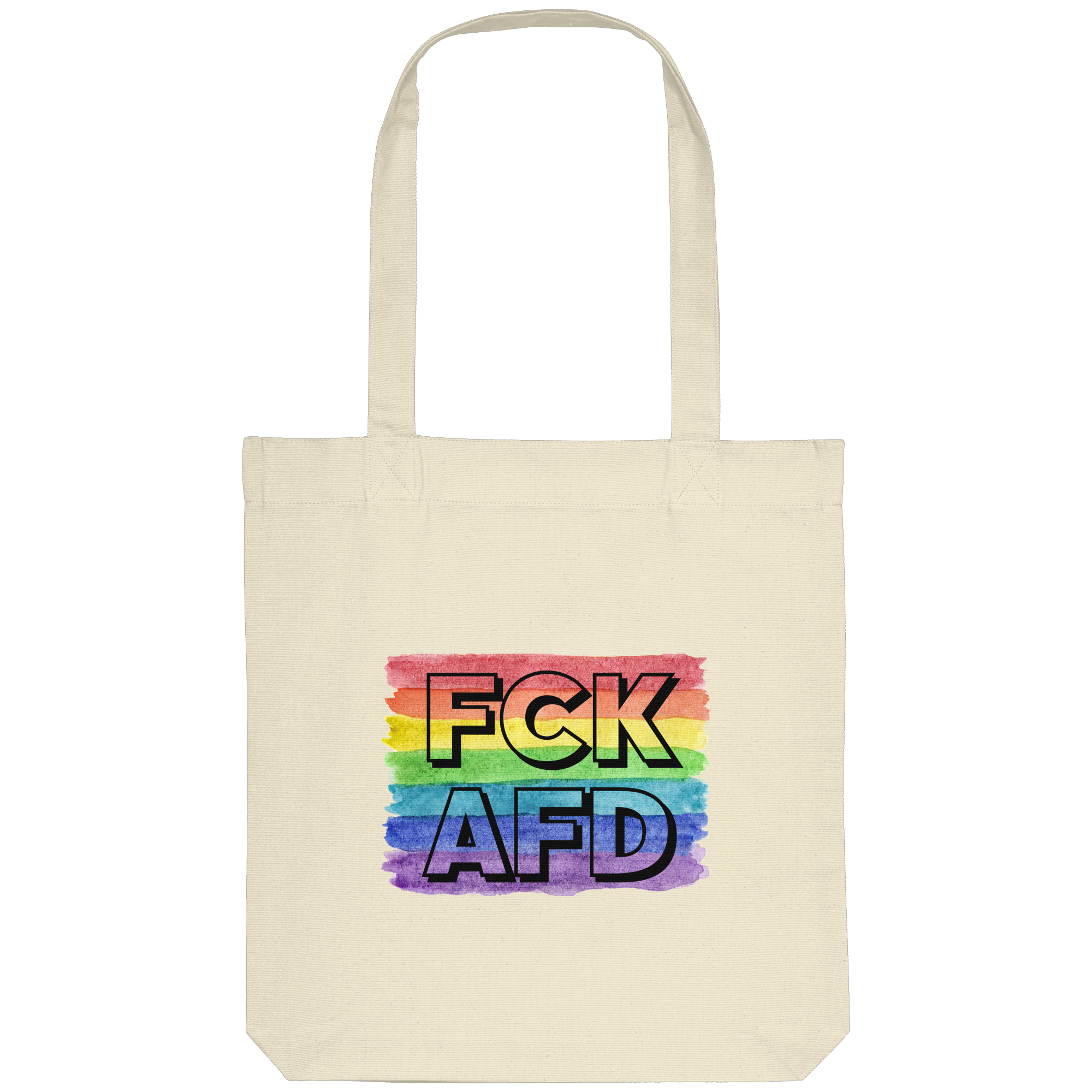 FCK AFD "Rainbow Resistance Edition" - Organic Tote-Bag