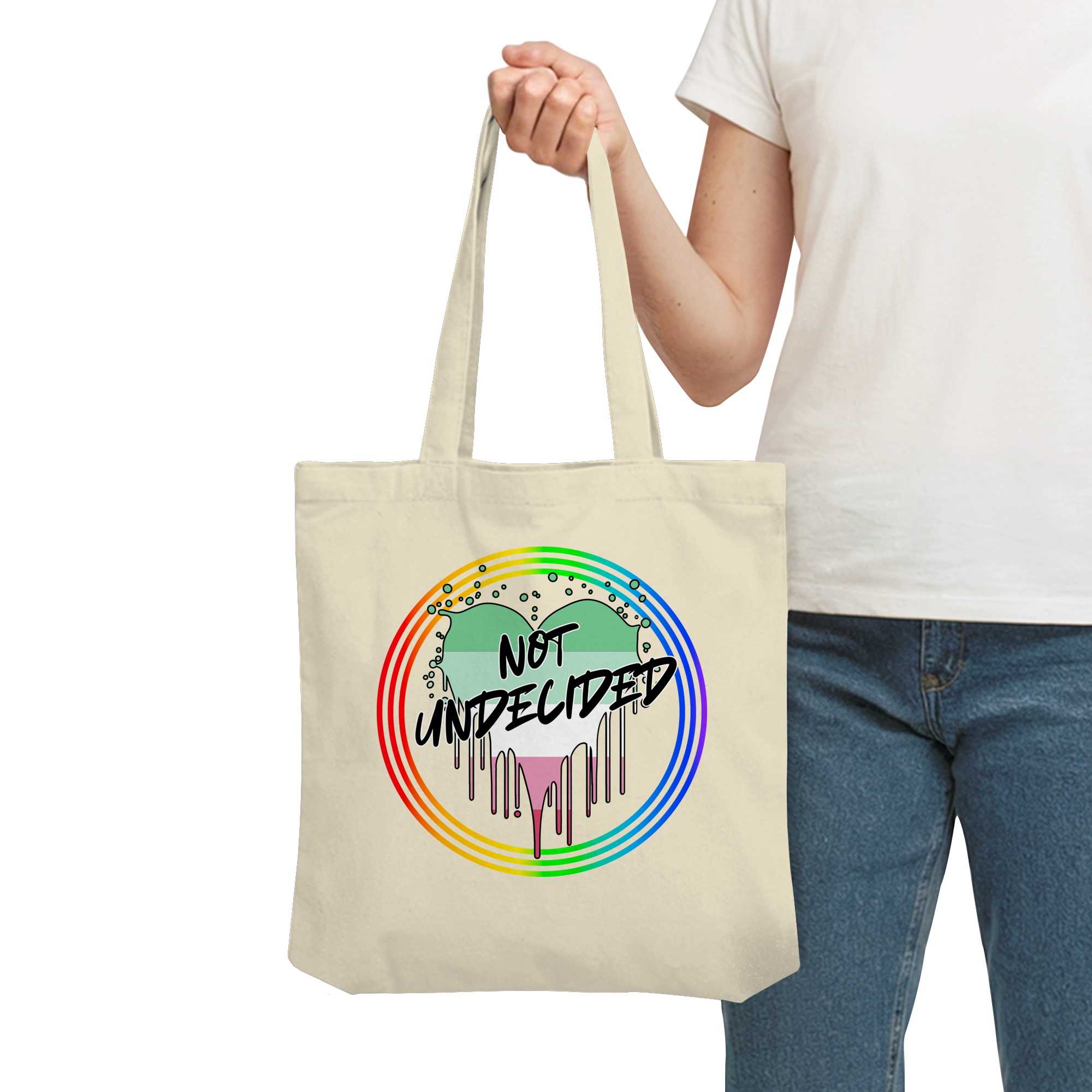 Abrosexual Not Undecided "Regenbogenkreis Edition" - Organic Tote-Bag