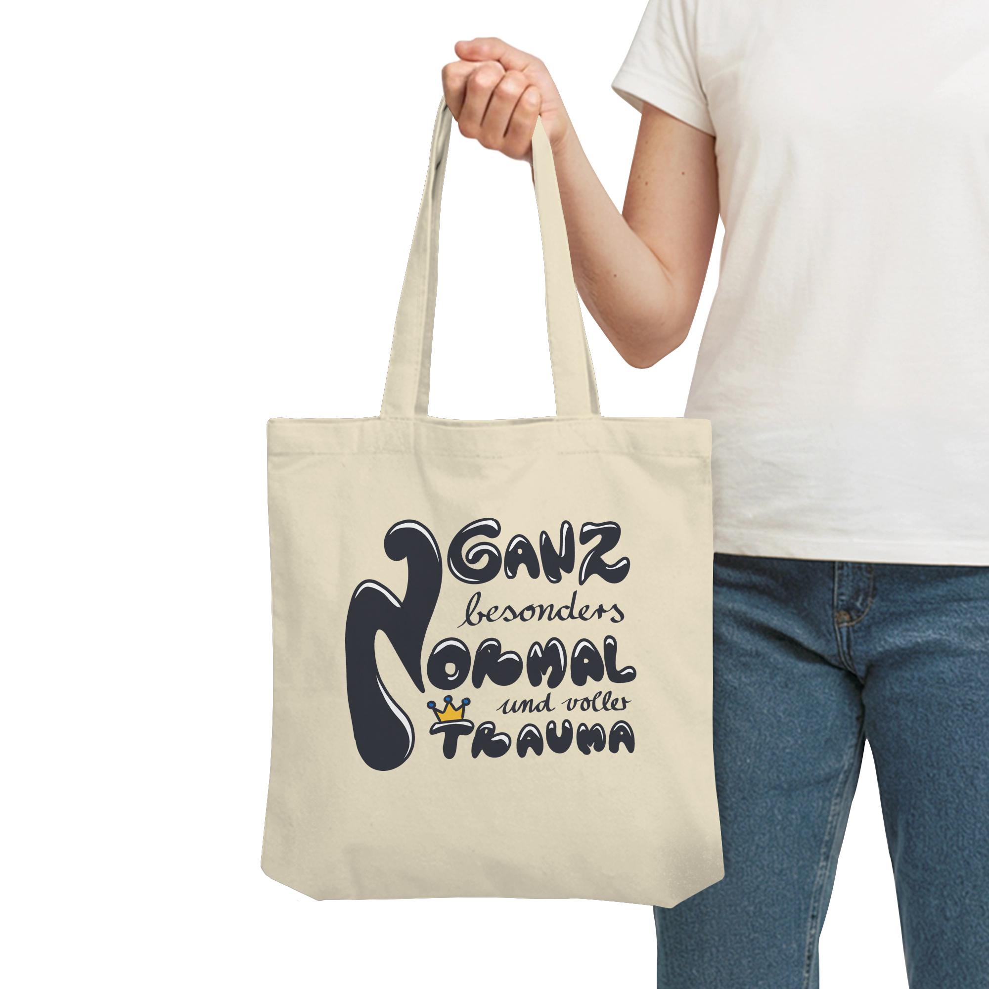 Ganz besonders Normal und voller Trauma "Schwarze Edition" - Organic Tote-Bag