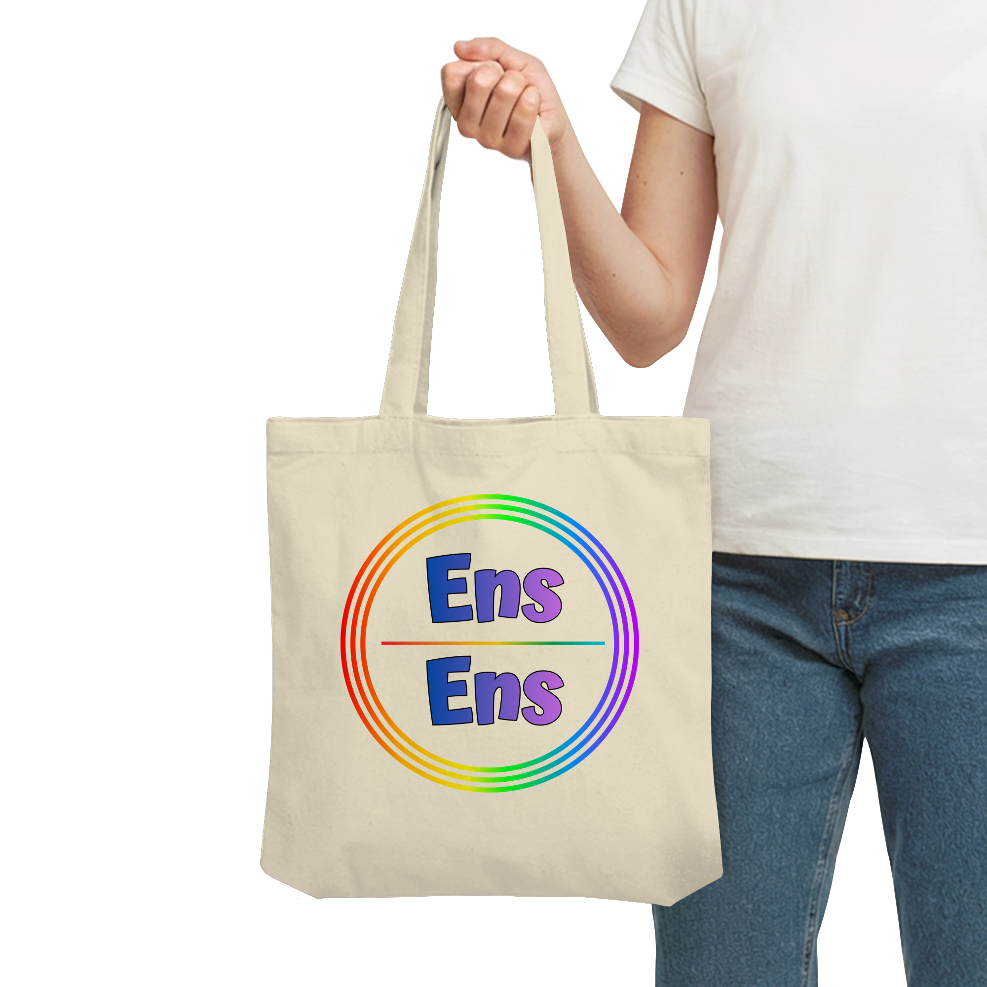 Ens/Ens Pronomen Regenbogenkreis - Organic Tote-Bag