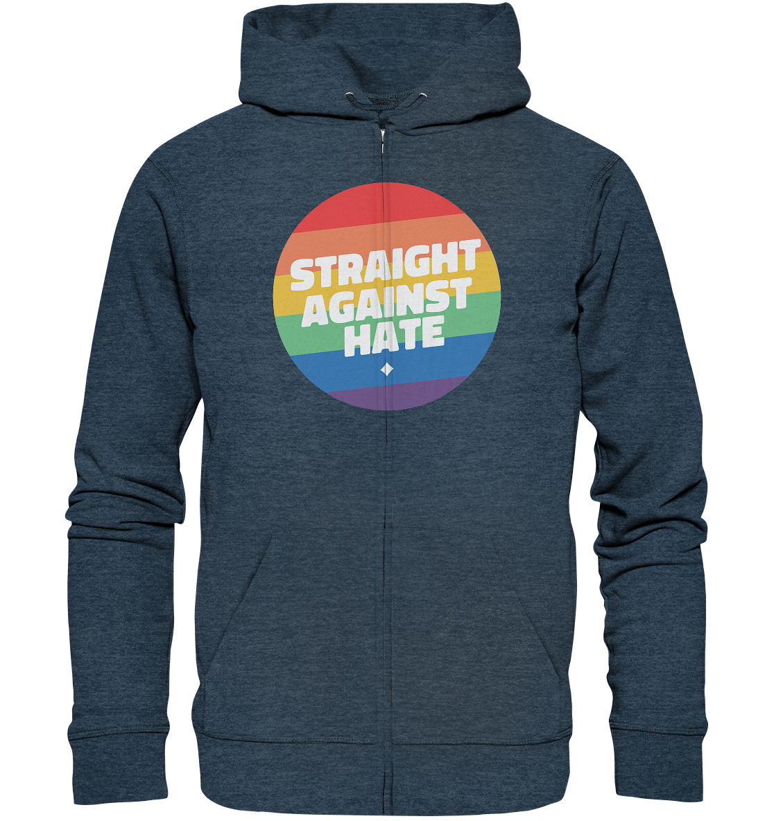 Straight Against Hate Badge - Organic Zipper