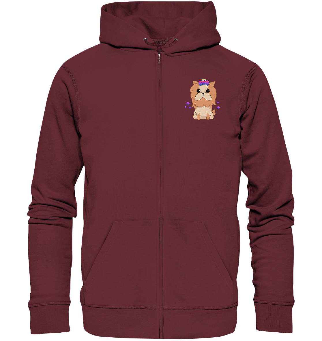 Cute Bisexual Dog - Organic Zipper