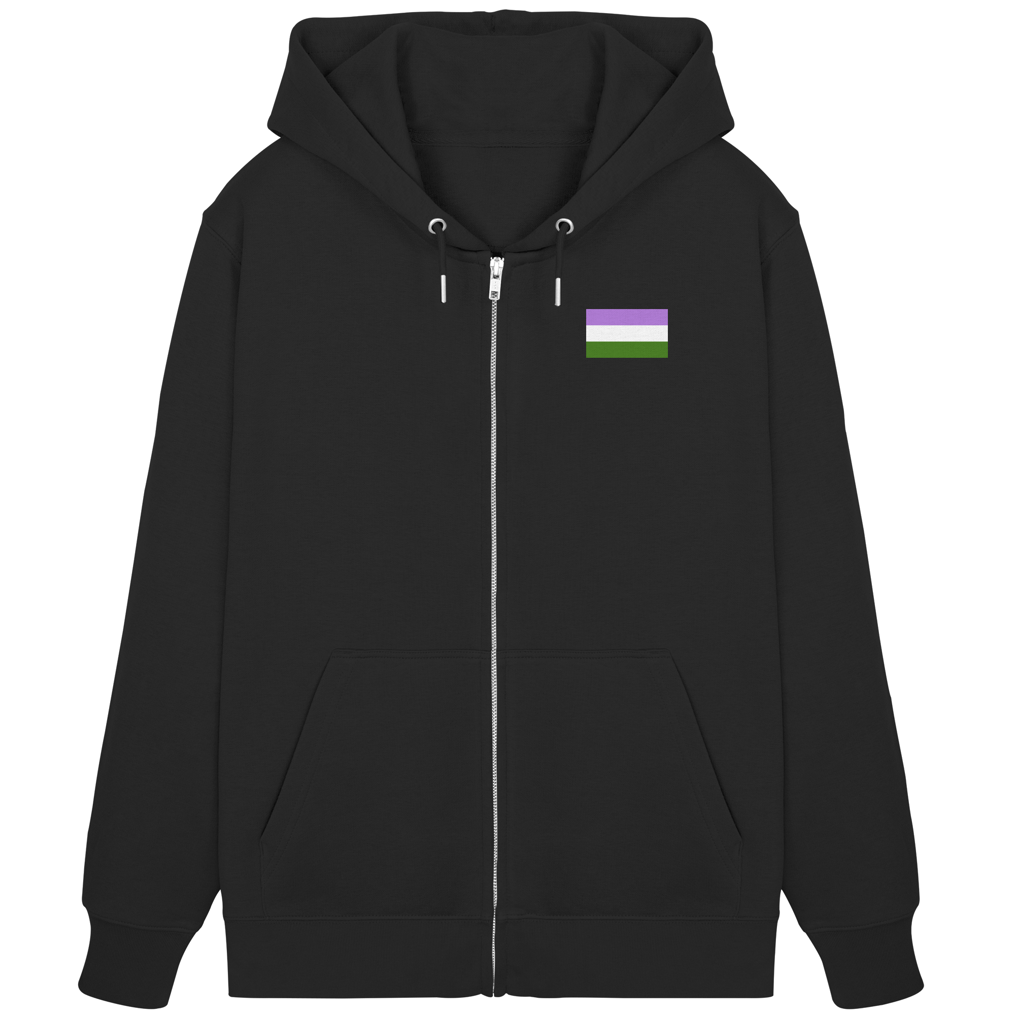 Genderqueer Pride Flag - Organic Zipper