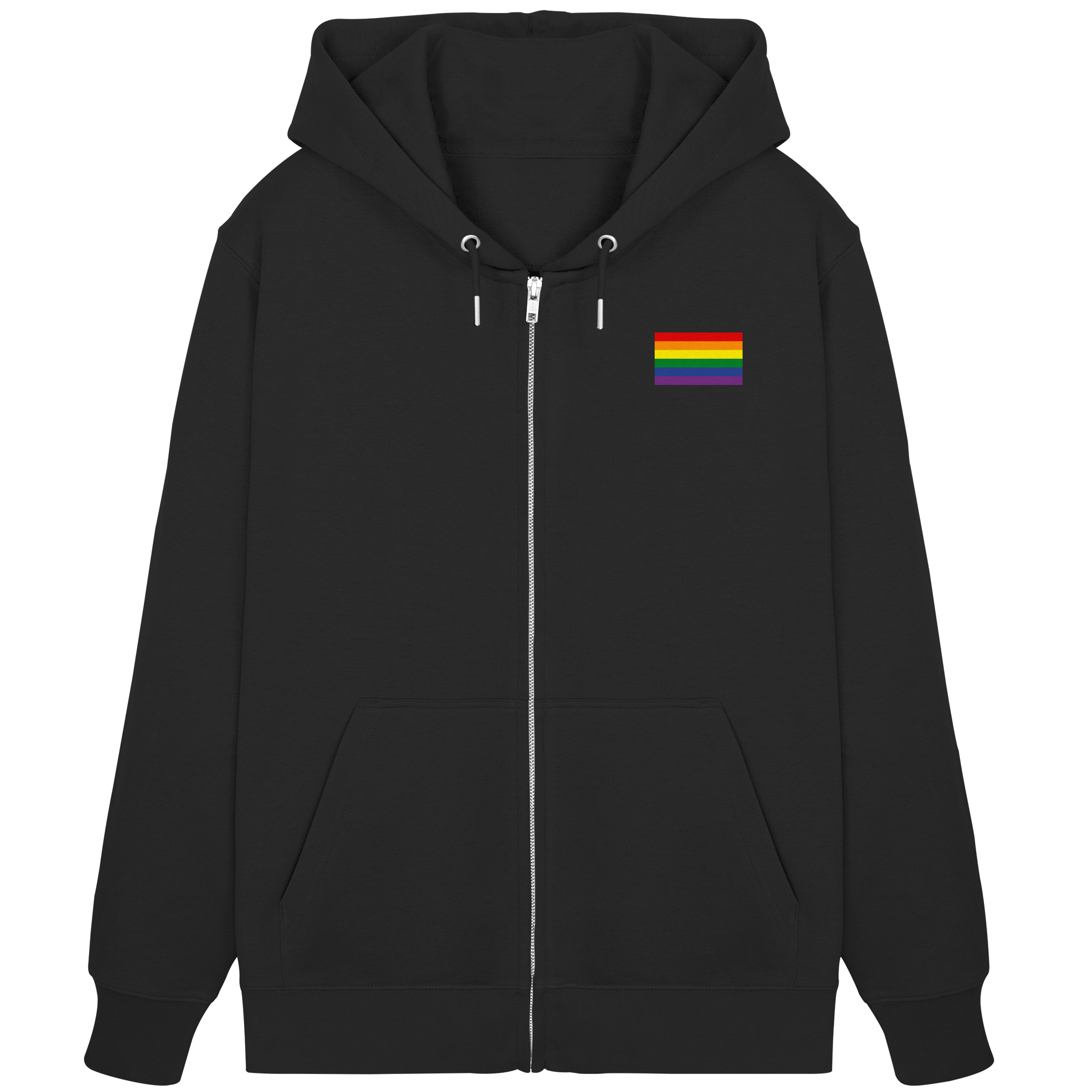 Regenbogen Pride Flag - Organic Zipper